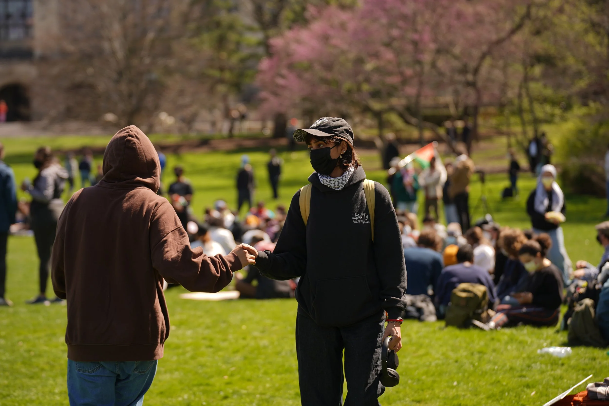 Northwestern University Builds Gaza Solidarity Encampment 