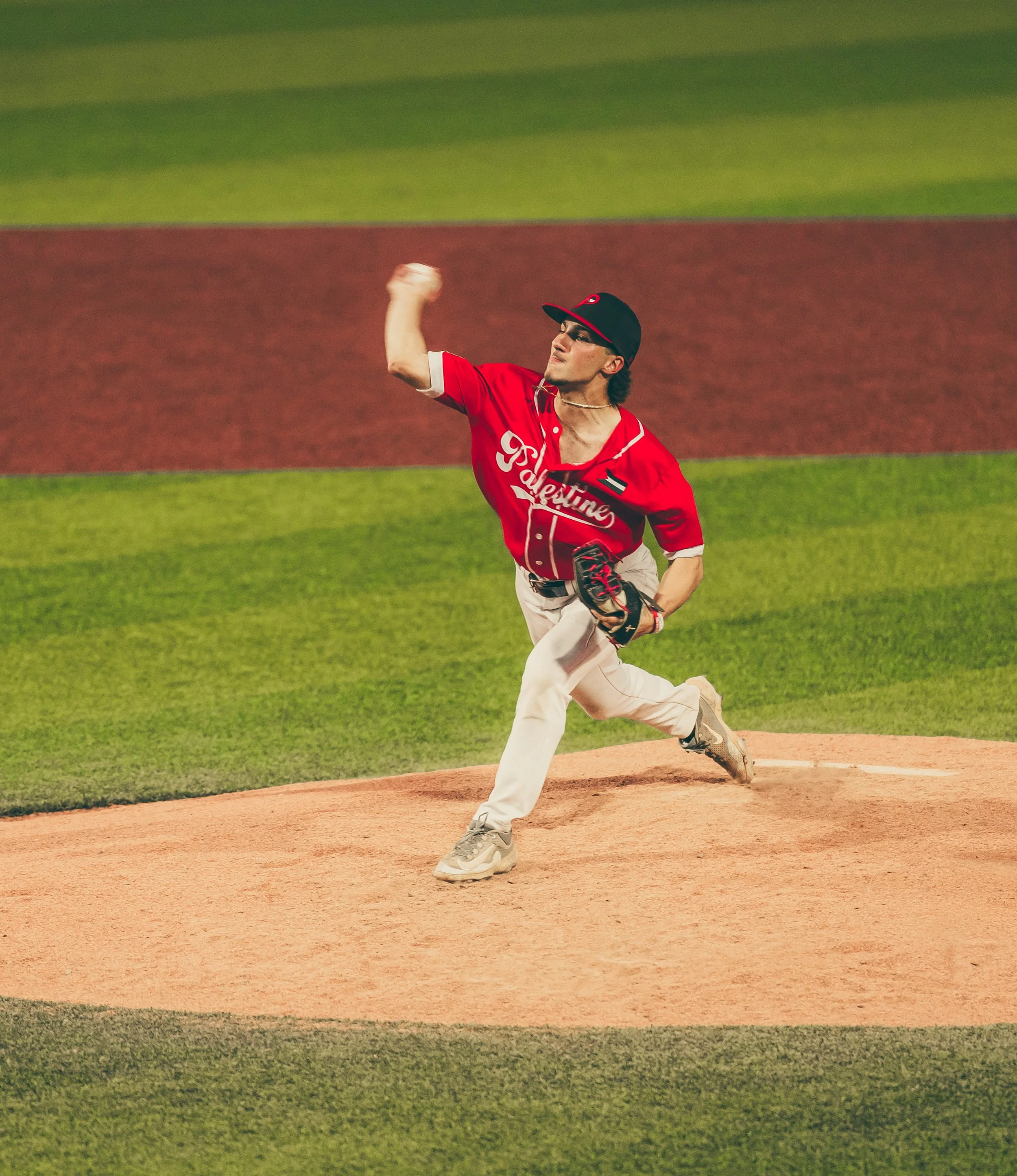 Steven Mufareh pitches scoreless inning during Baseball United Debut