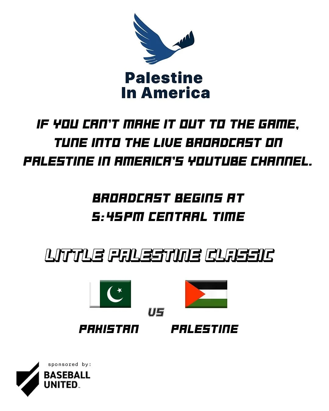 We&rsquo;ll have the live broadcast of game 2 of the Little Palestine Classic on our YouTube page.