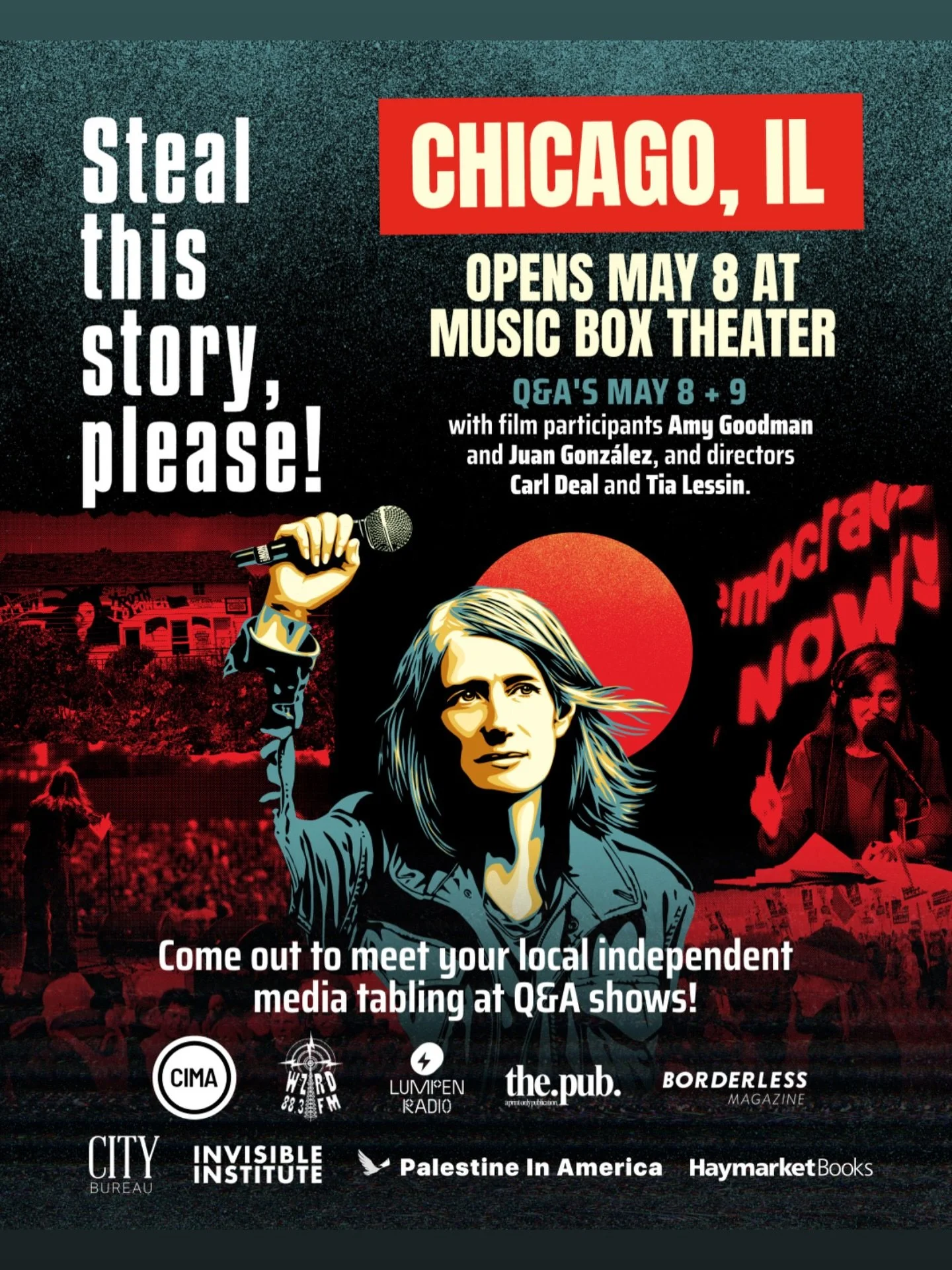 Join us at the Chicago screenings of a new documentary about the life and career of Amy Goodman of Democracy Now.