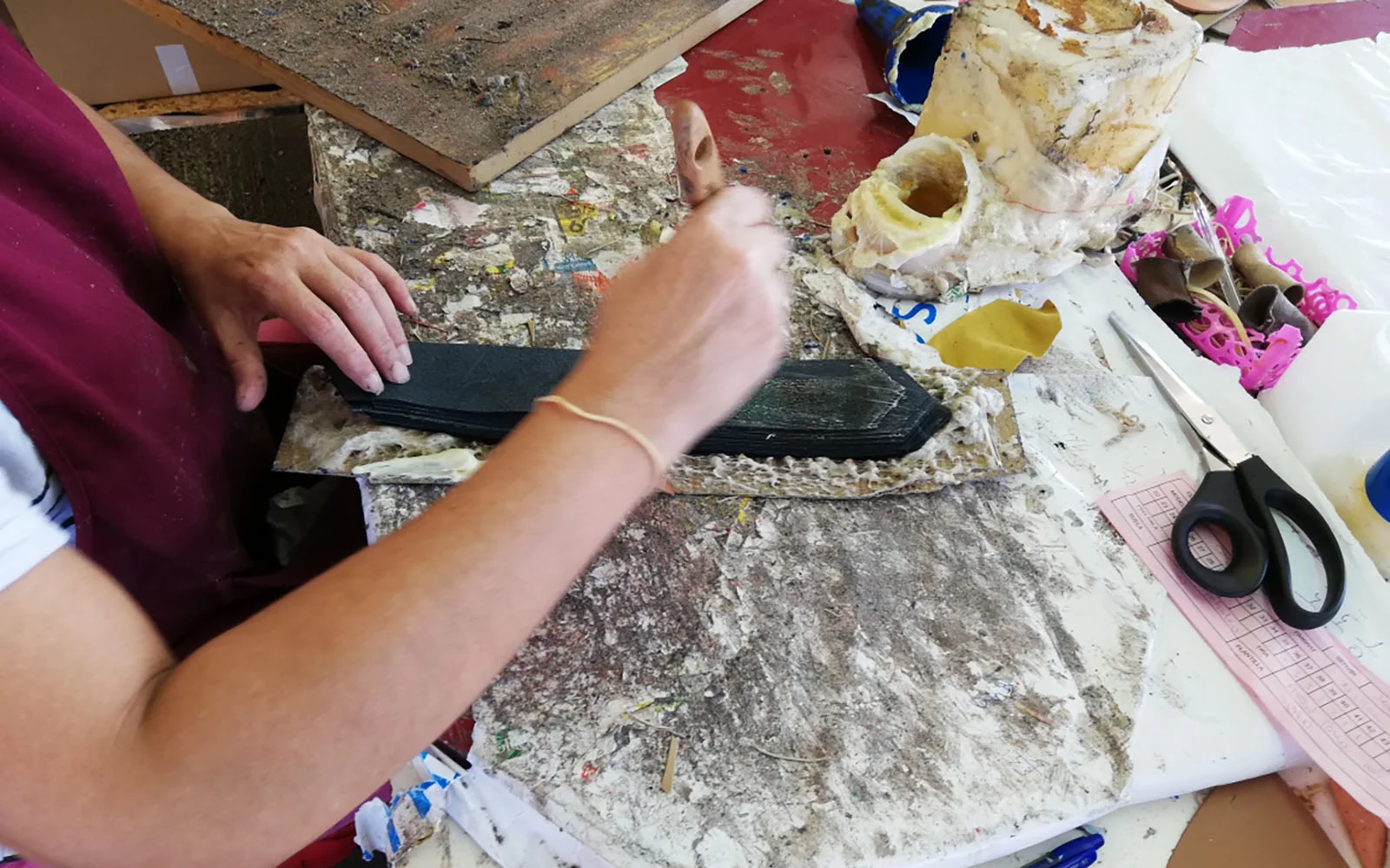 Montage de la tire de la menorquine.