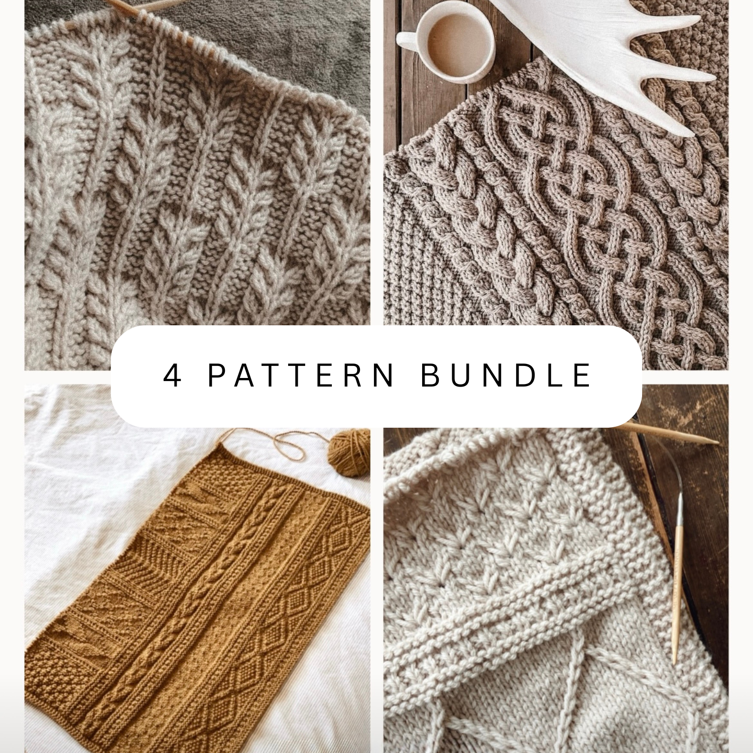 BUNDLE - 4 Blanket Knitting Patterns