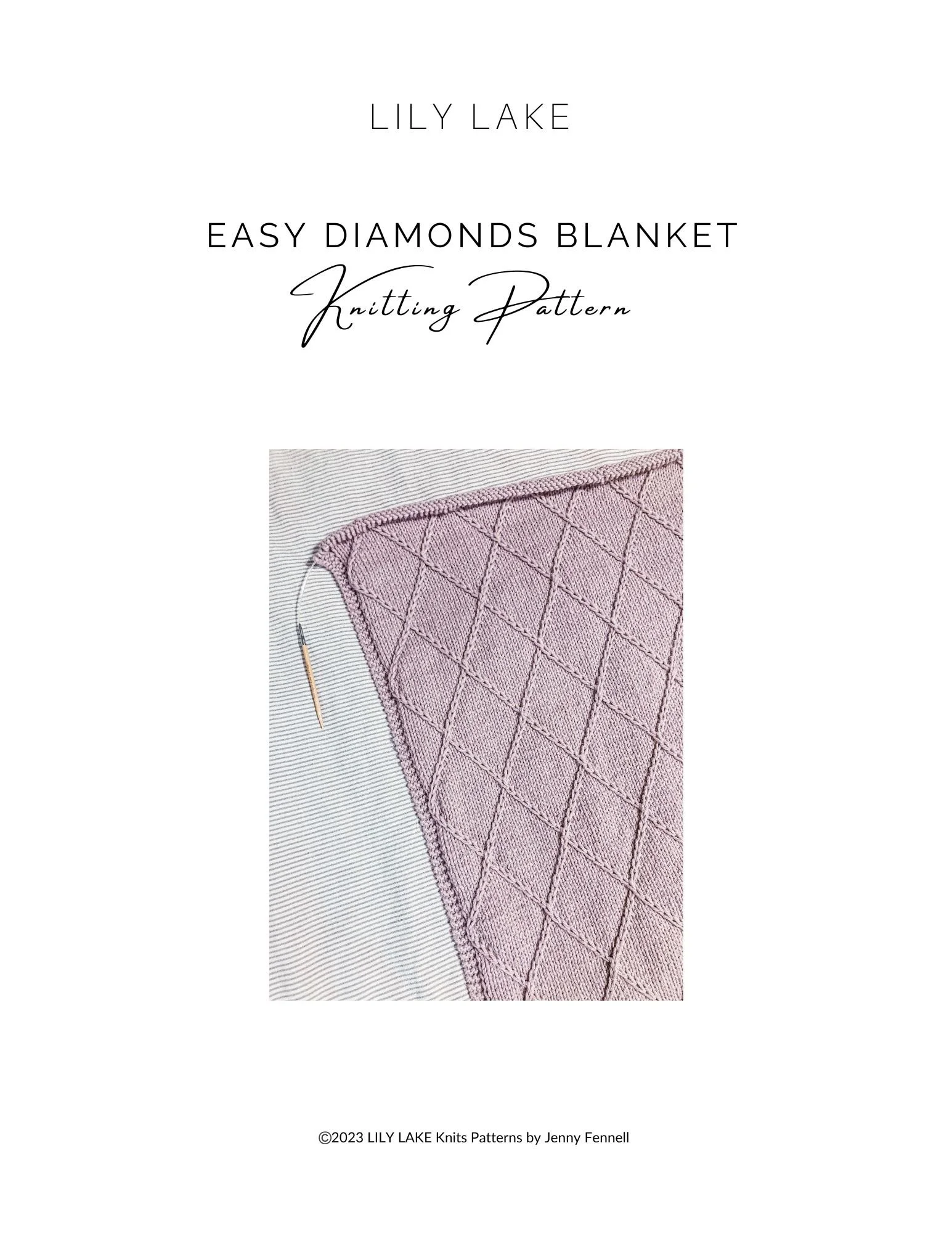 Easy Diamonds Blanket Knitting Pattern COVER PAGE.jpg