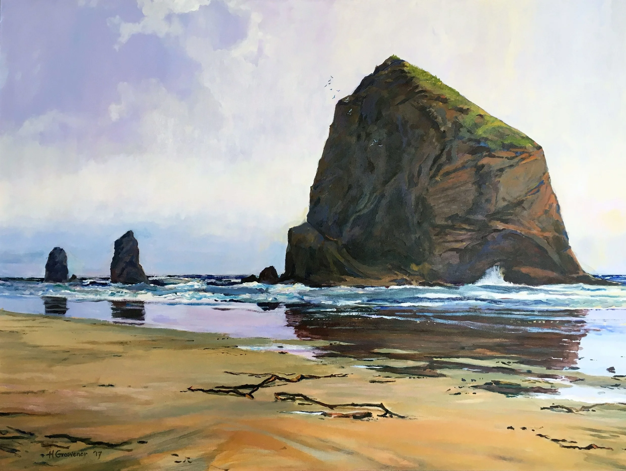 haystack+acrylic+landscape+painting+Cannon+Beach+Oregon+coast.jpg