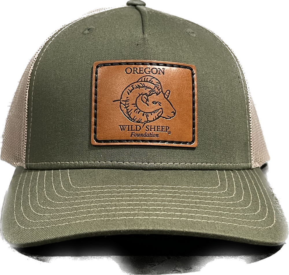 OR WSF Leather Patch Hat — Oregon Wild Sheep Foundation