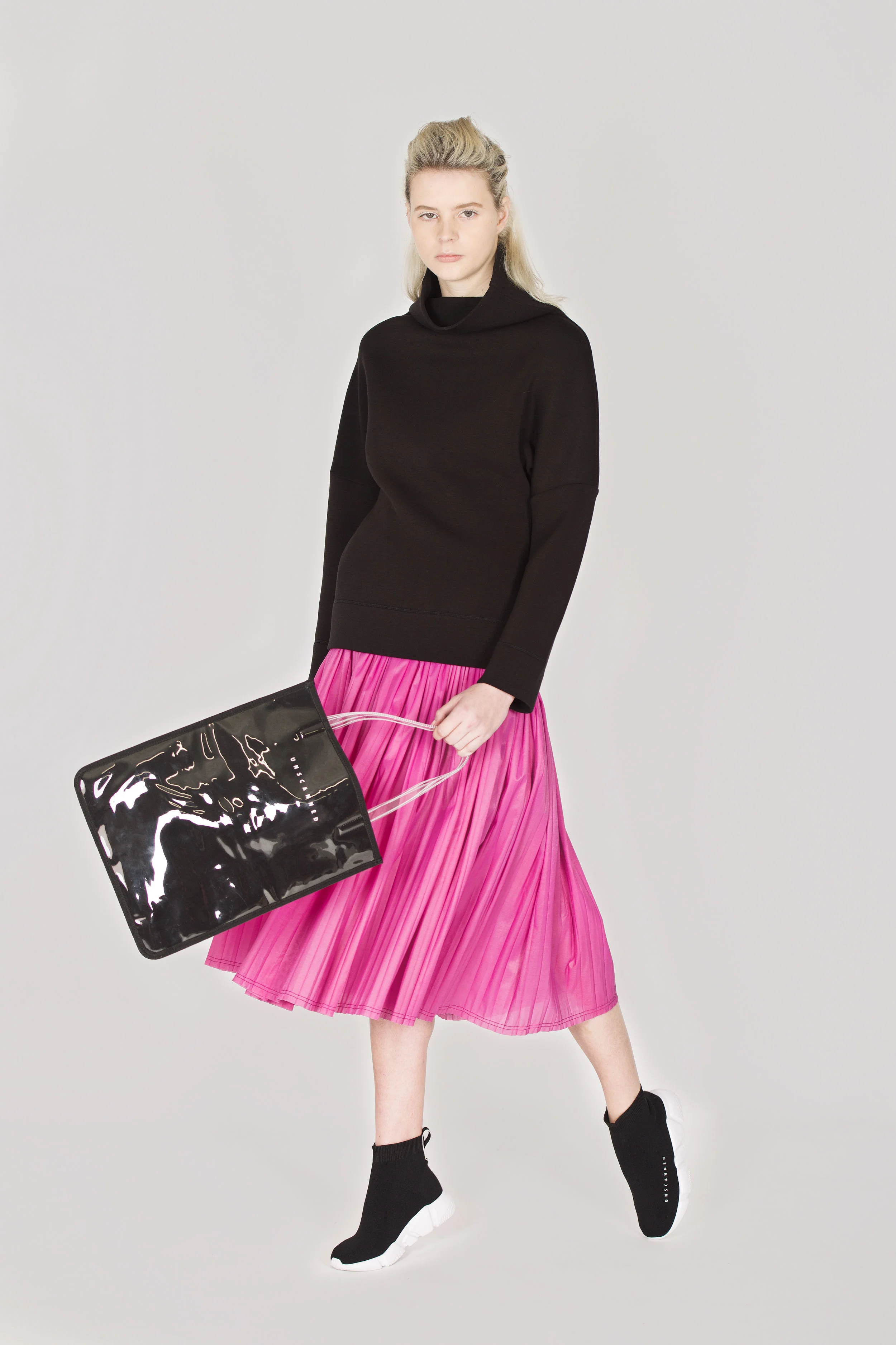 PINK PLEATED SKIRT