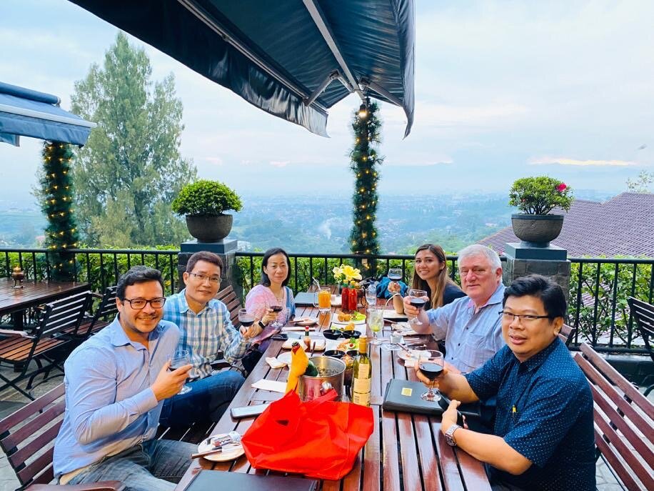  A dinner with a view in Bandung. With our partners from Panta Rei and Warna Indah (February 2020) 