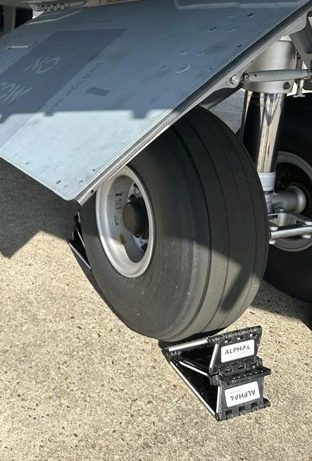 Alphachocks MAX, made of carbon fiber composites with A400M