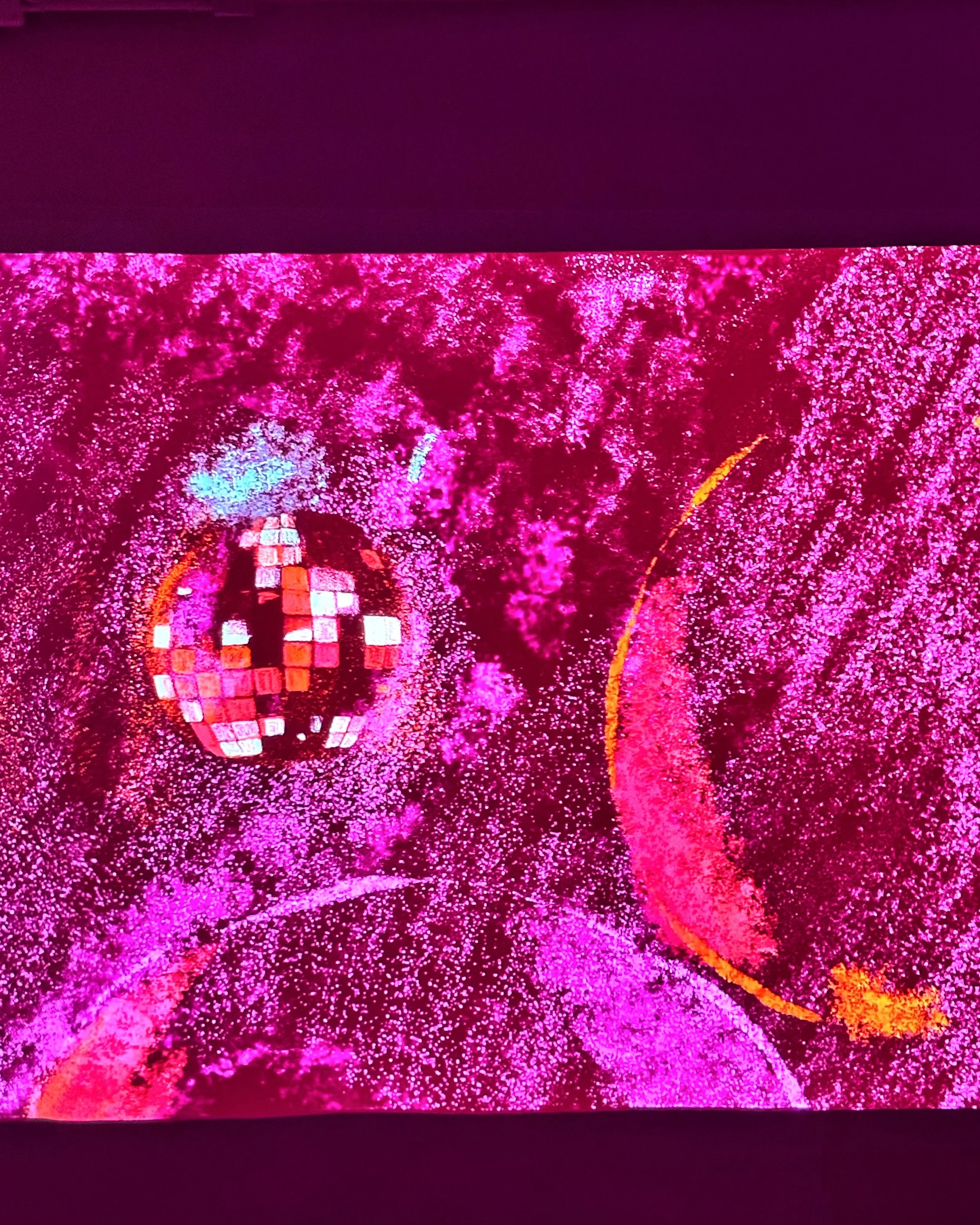 Florence Yuk-ki Lee: Broken heart pieces disco ball at Mou Projects