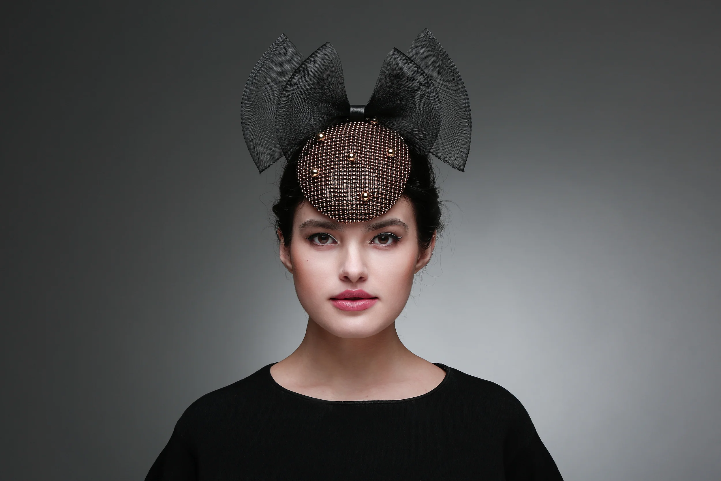 BIG BOW CHAIN MAIL BIBI HAT