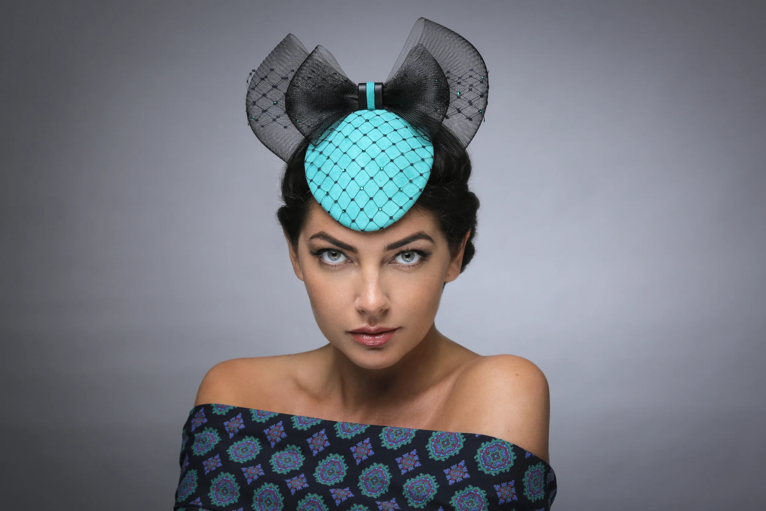 SUEDE BIBI HAT WITH BOW