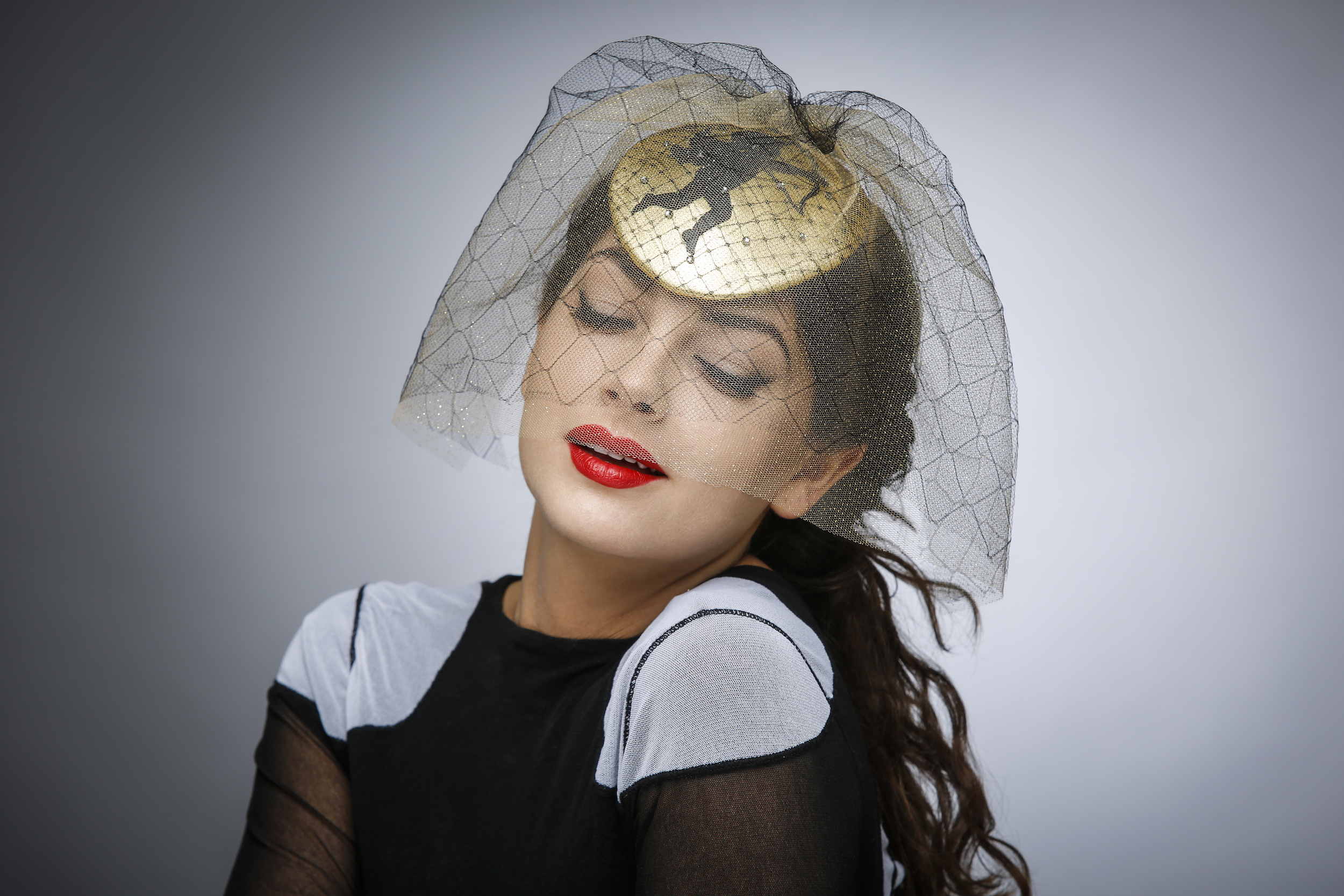 CUPID BIBI HAT WITH DOUBLE VINTAGE VEIL (LIMITED EDITION)