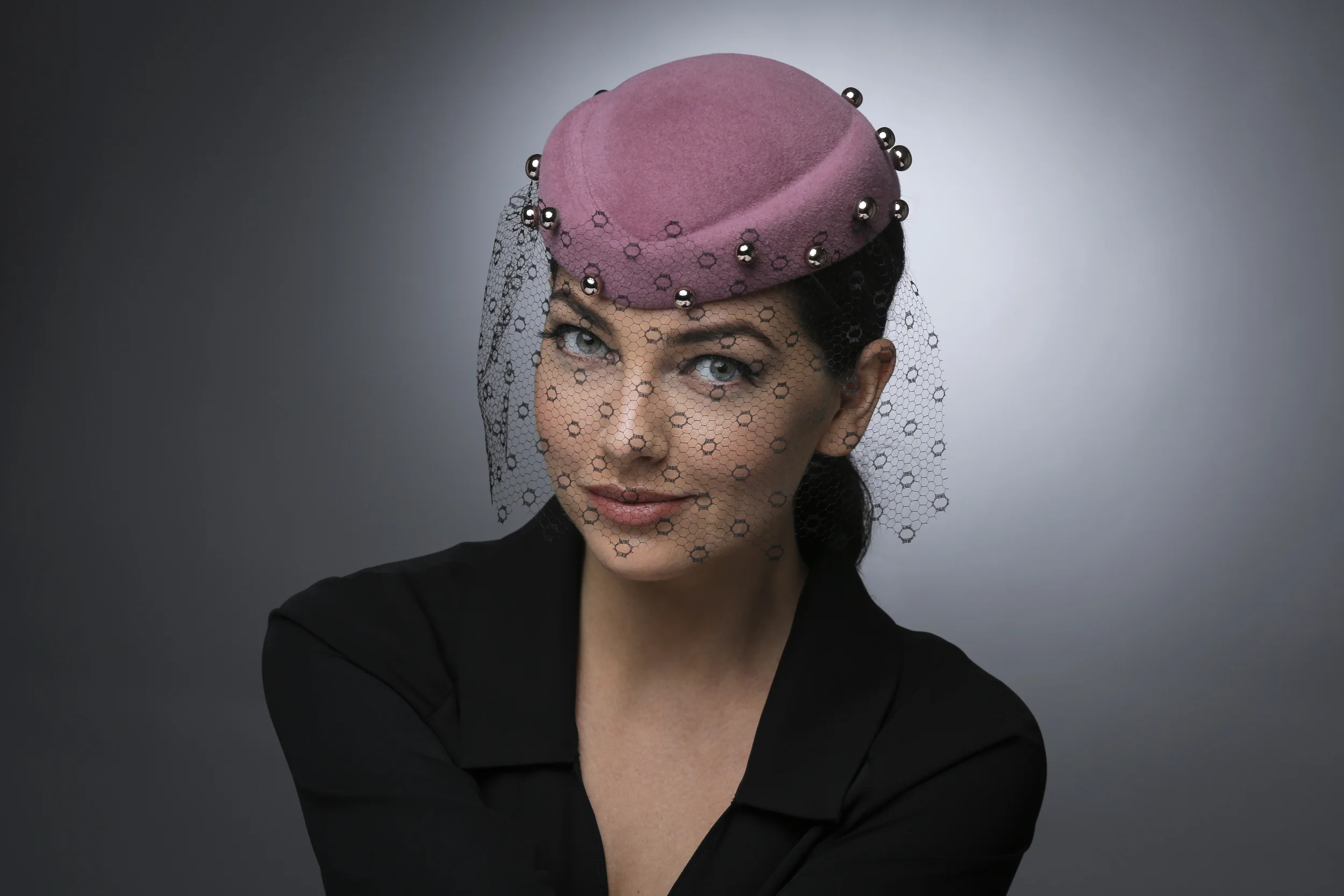 ANNA HAT  WITH VINTAGE VEIL (LIMITED EDITION)