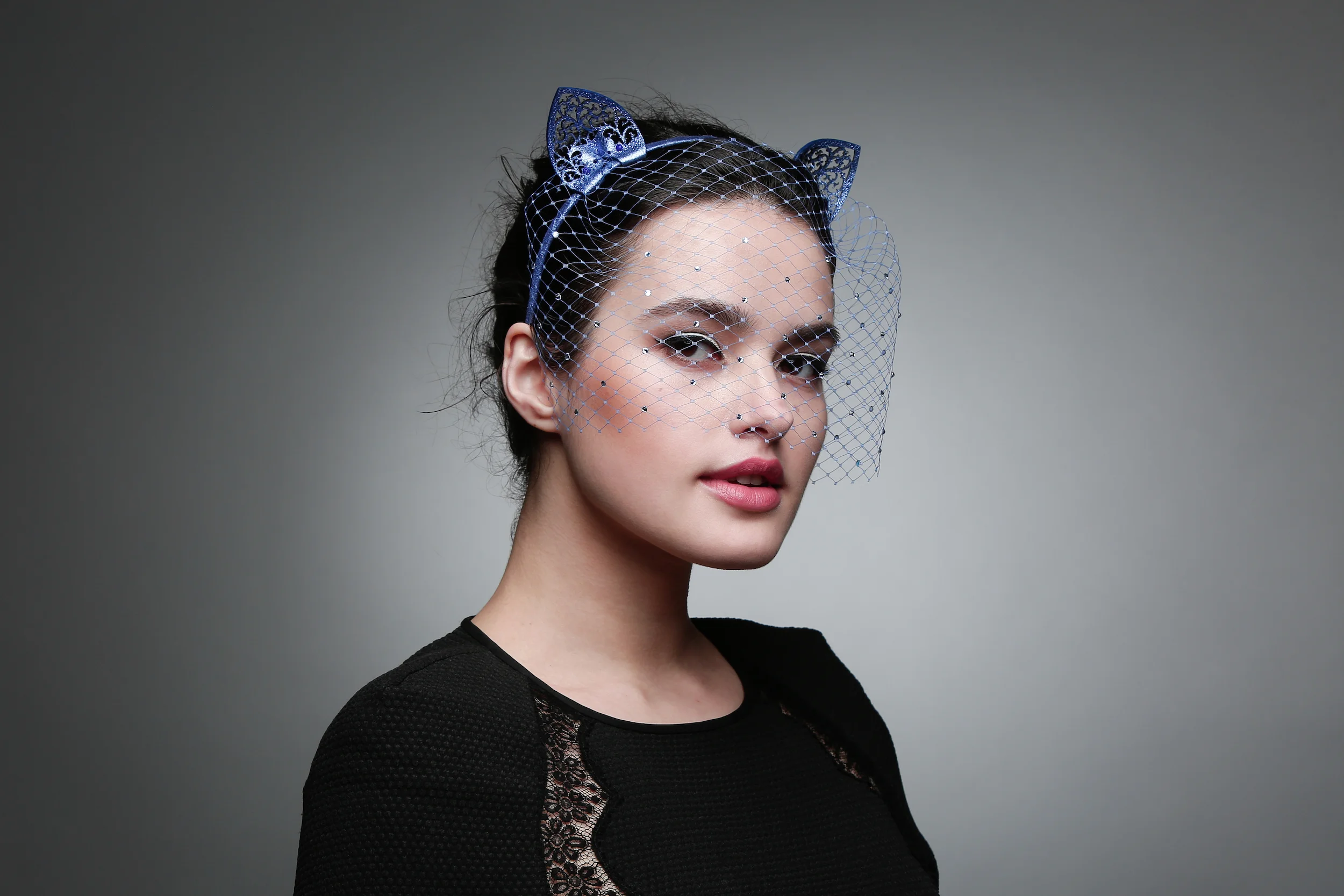 FILIGRANE CAT EAR HEADBAND WITH VEIL