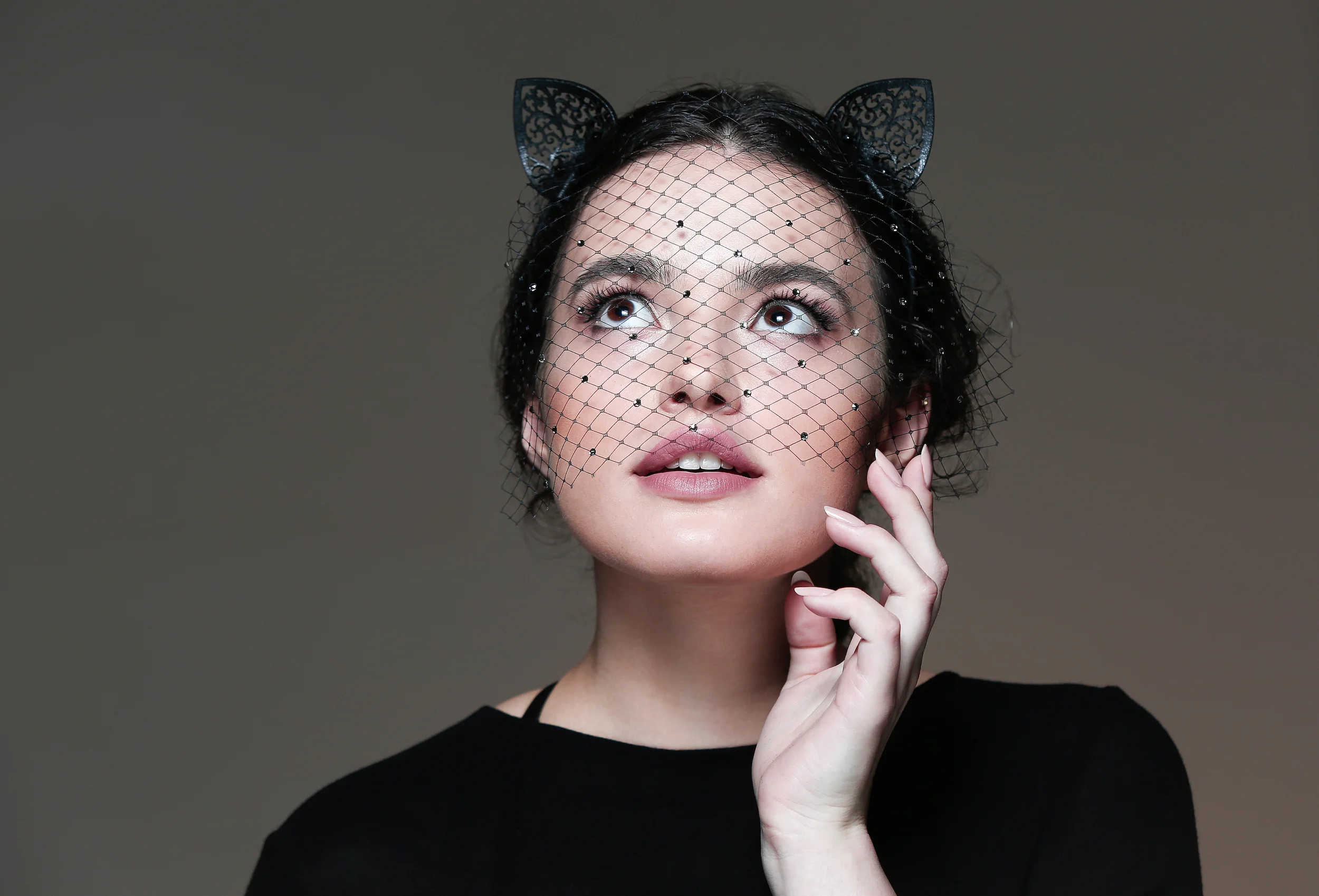 FILIGRANE CAT EAR HEADBAND WITH VEIL