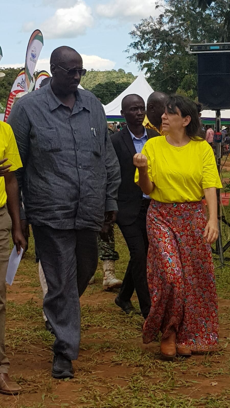 Devra spoke with the brother of the President of Uganda about the importance of community seed banks and making good quality seeds accessible to farmers.
