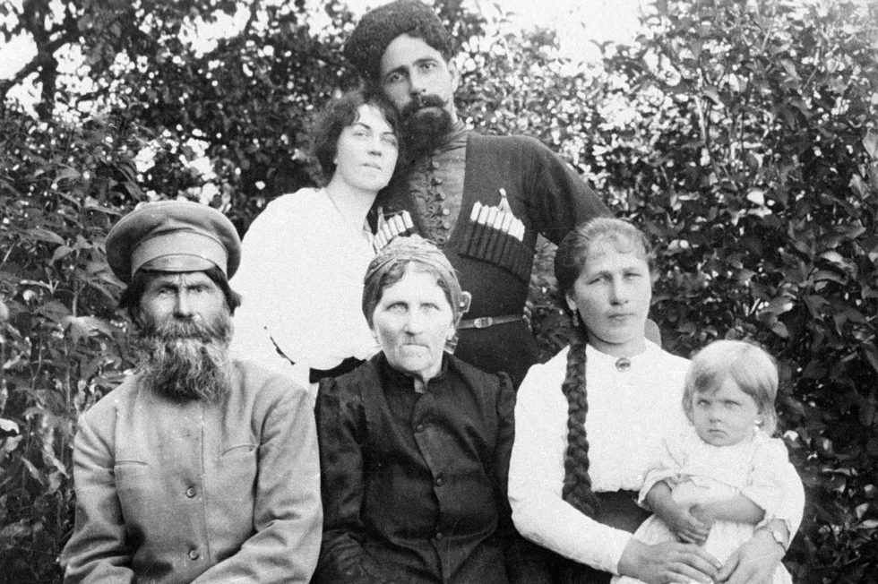 Alexandra Kollontai with Pavel Dubenko and his family