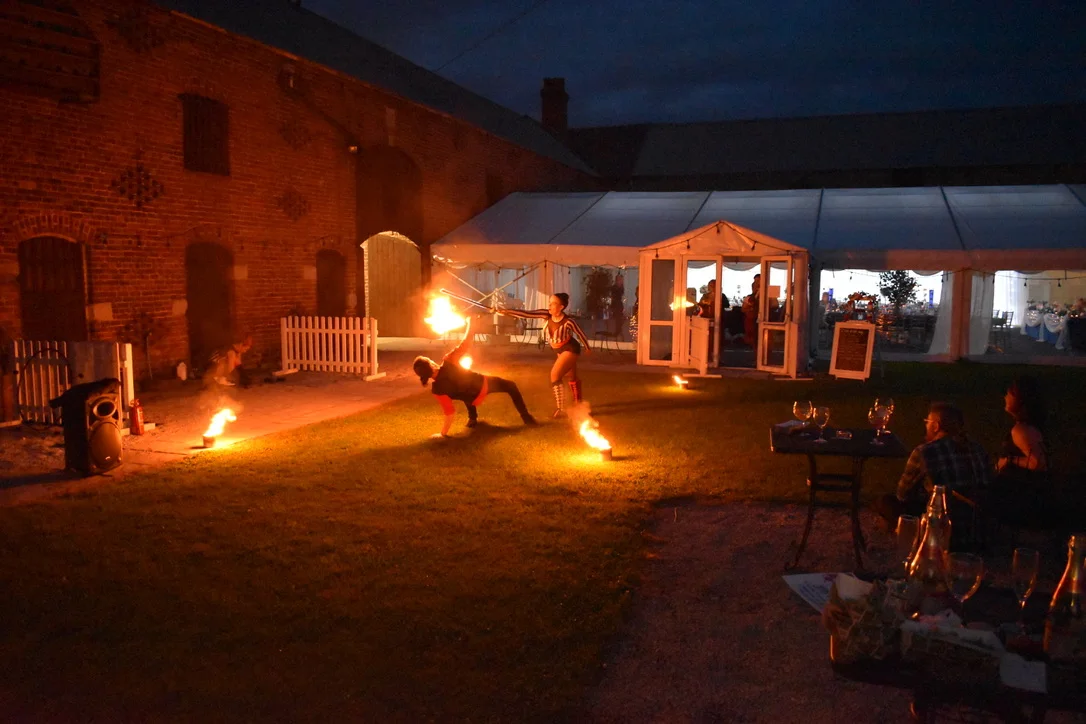 Bring The Fire Project performing their incredible Fire Dancing in our Courtyard.