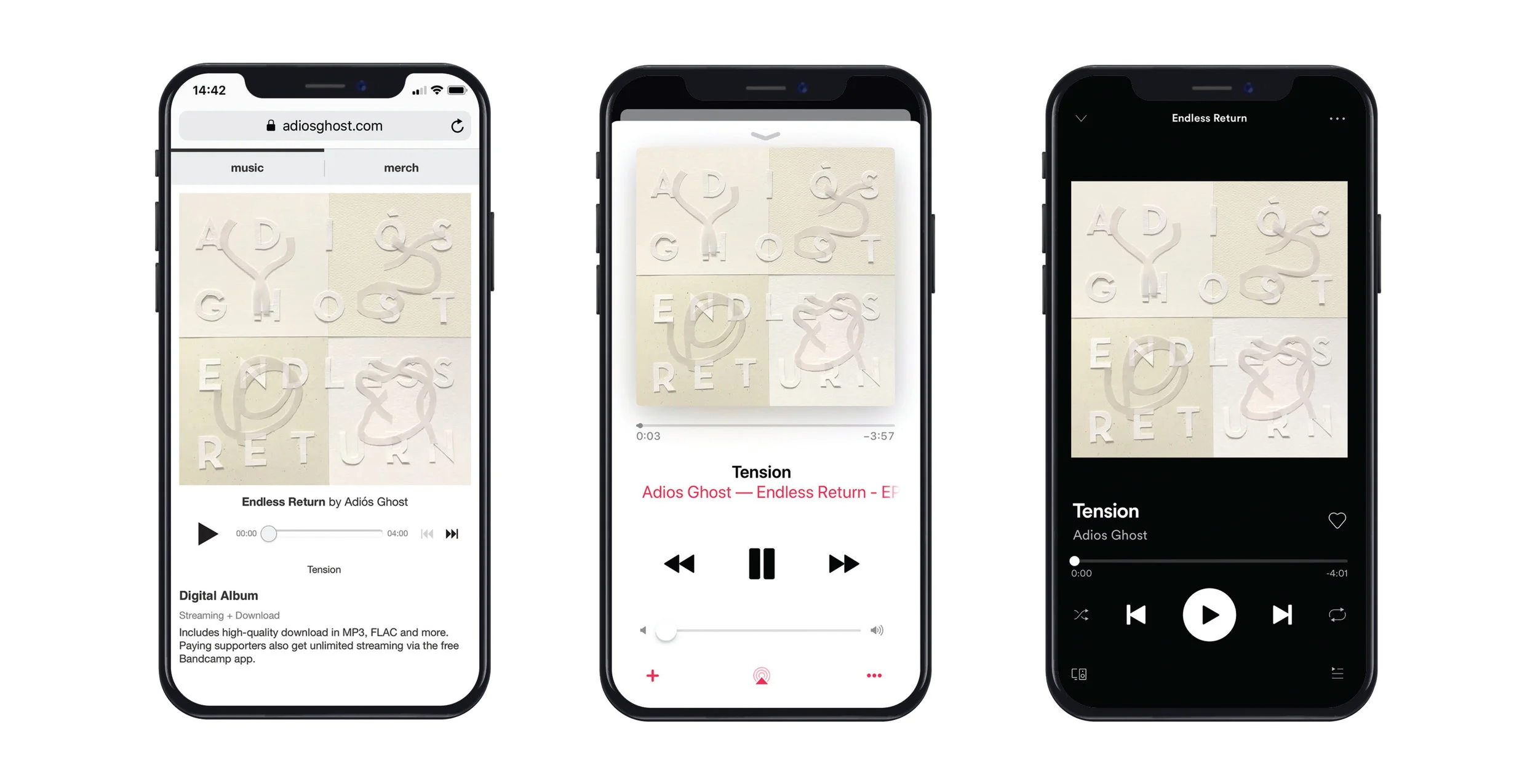 Album cover is used on iTunes and Spotify