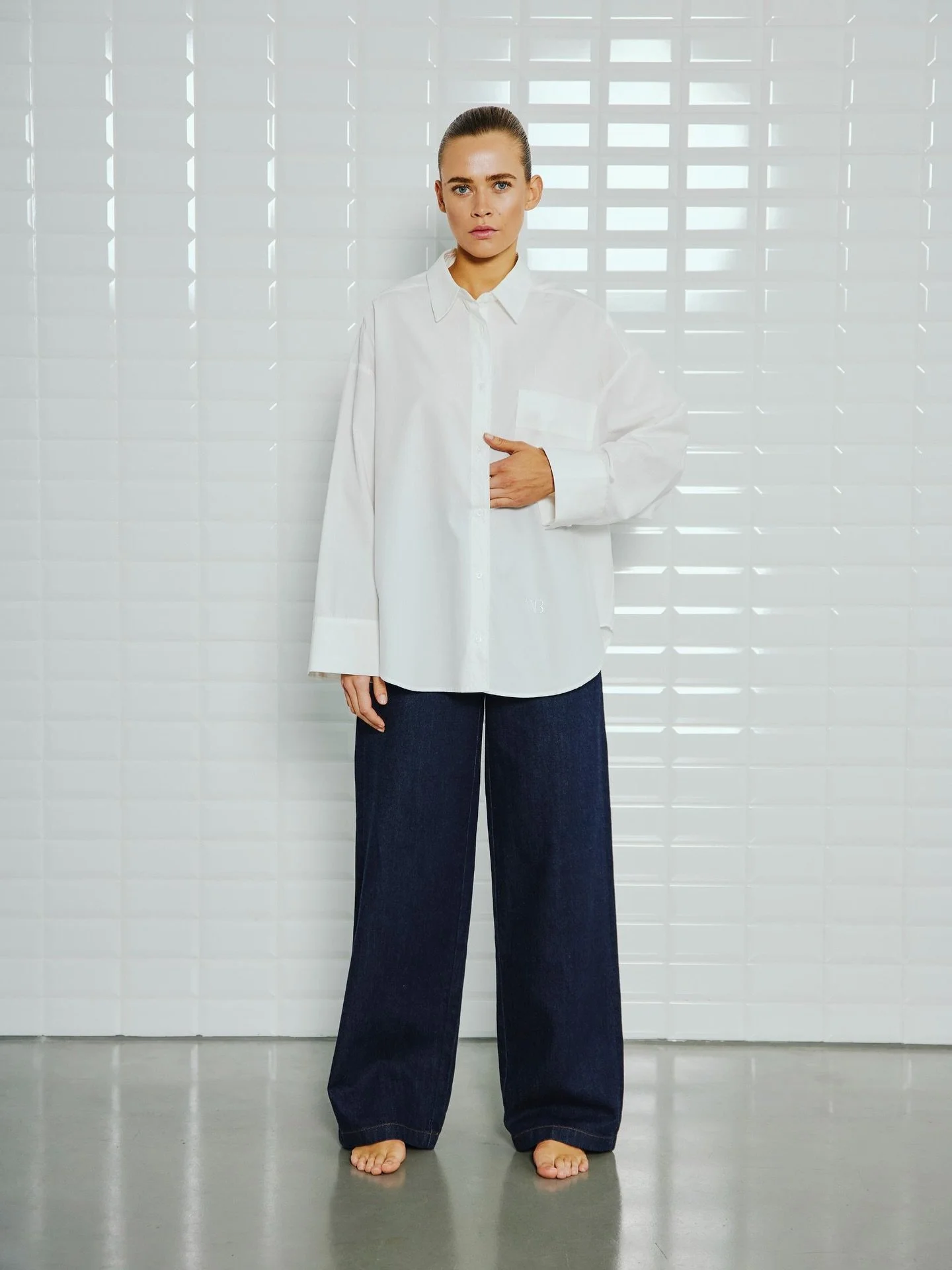 Purity and style. Mixed with denim &mdash; sometimes the white shirt does it all🤍💙