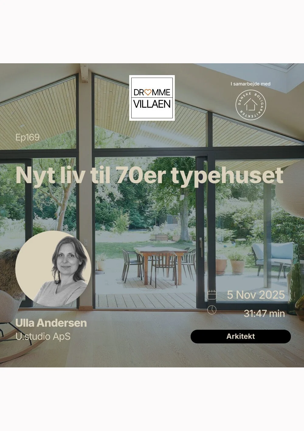 Ulla Andersen deltager i arkitekturpodcasten Drømmevillaen