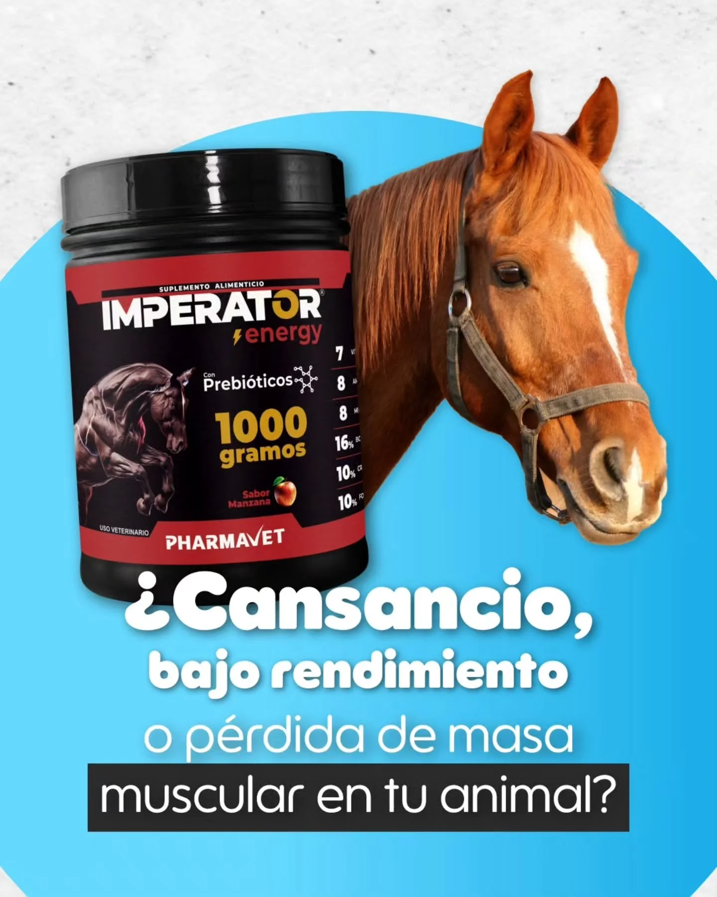 Cuando el animal demanda m&aacute;s energ&iacute;a de la que puede producir, aparecen el cansancio y la baja productividad.😰

Imperator Energy ayuda a soportar esos momentos cr&iacute;ticos donde el cuerpo necesita un refuerzo metab&oacute;lico para