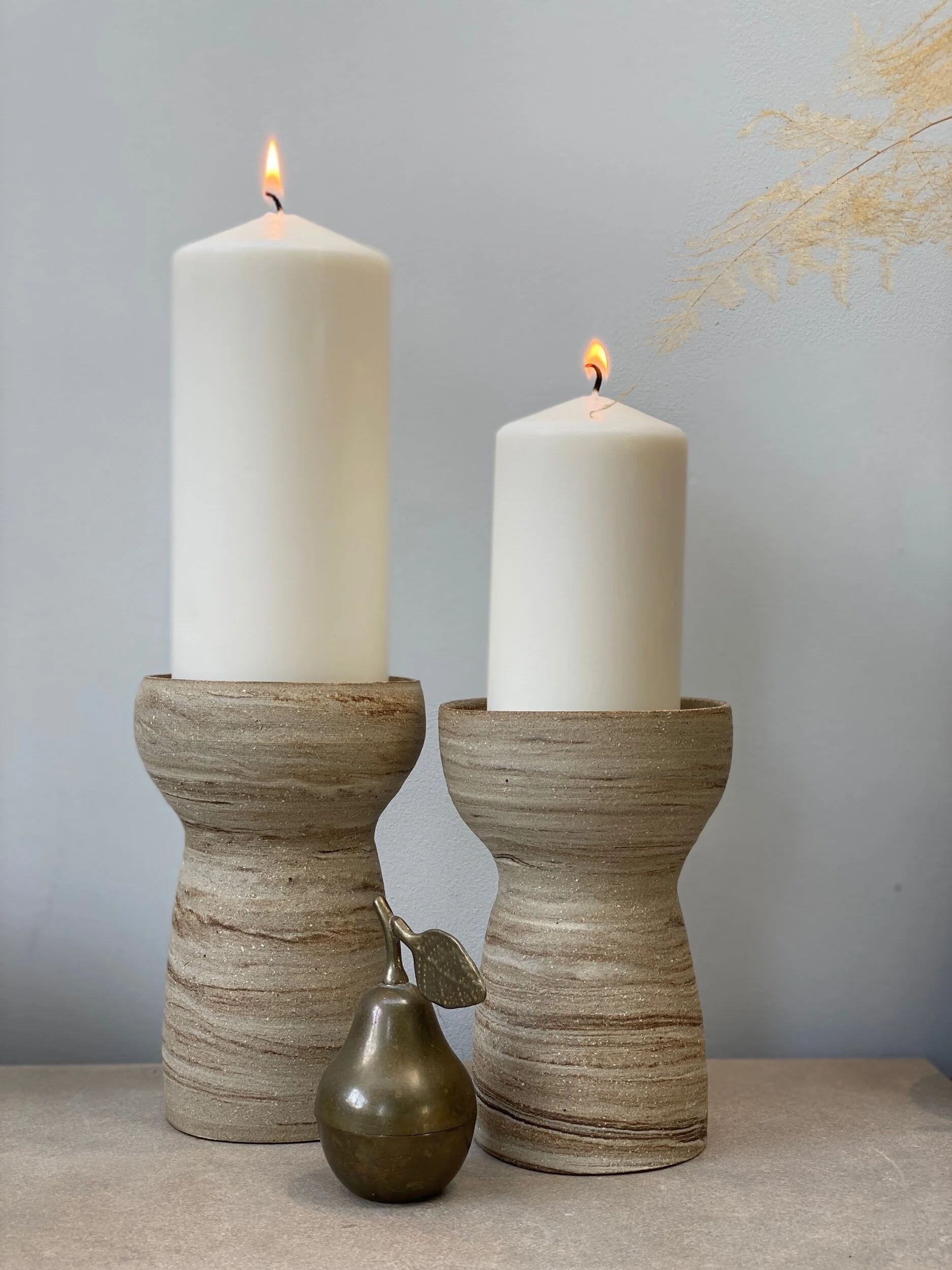 Pillar candleholders christmas candles ceramic tableware