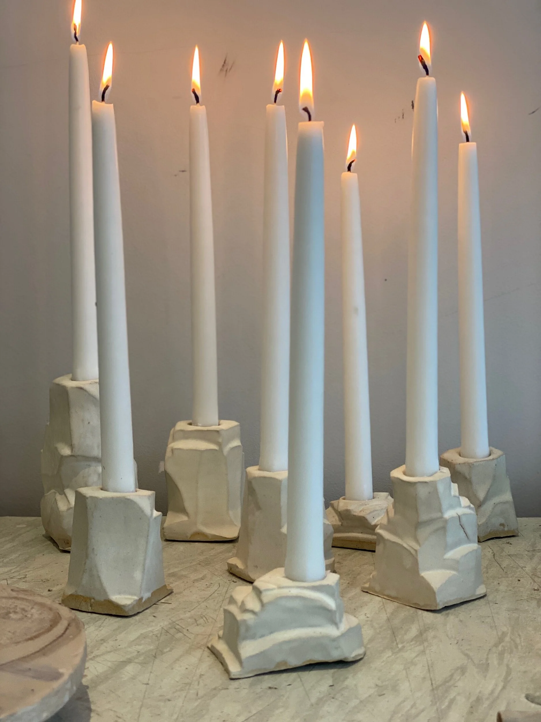 candleholders little rock candles christmas  ceramic ceramics