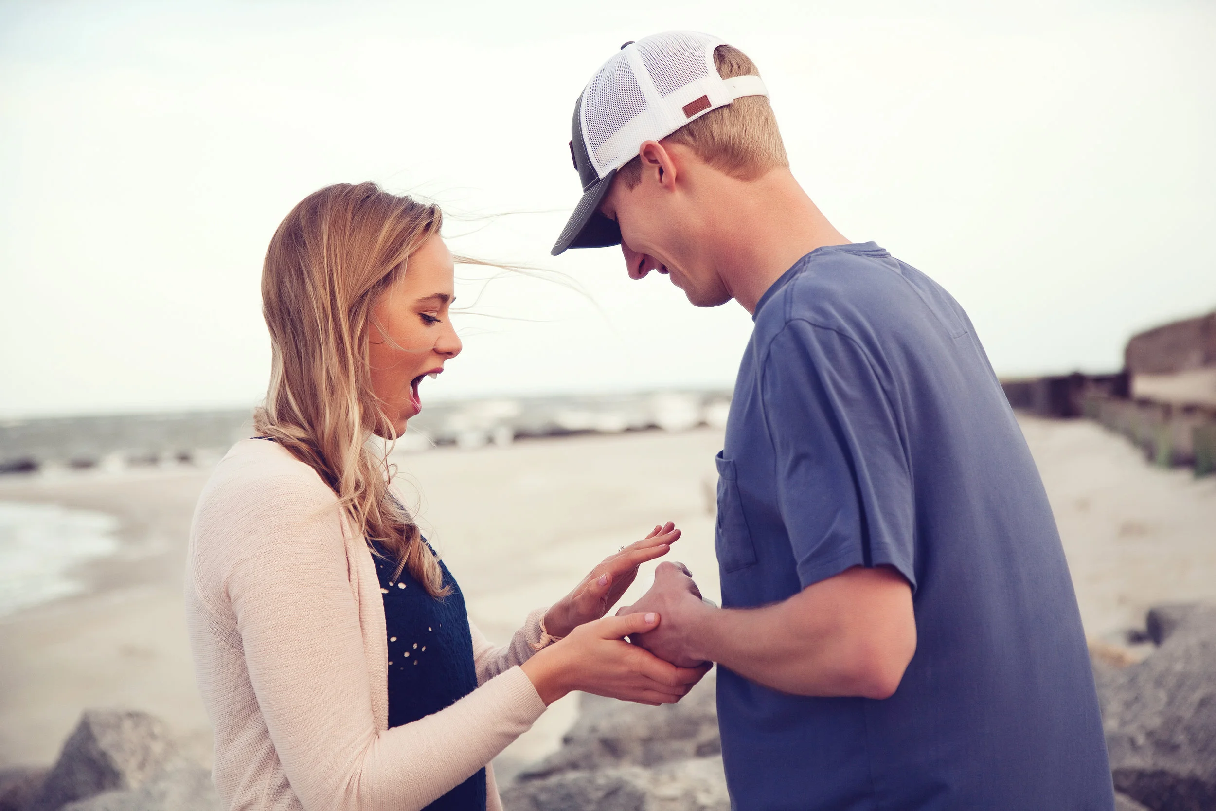 Proposal and Family Session on Folly Beach