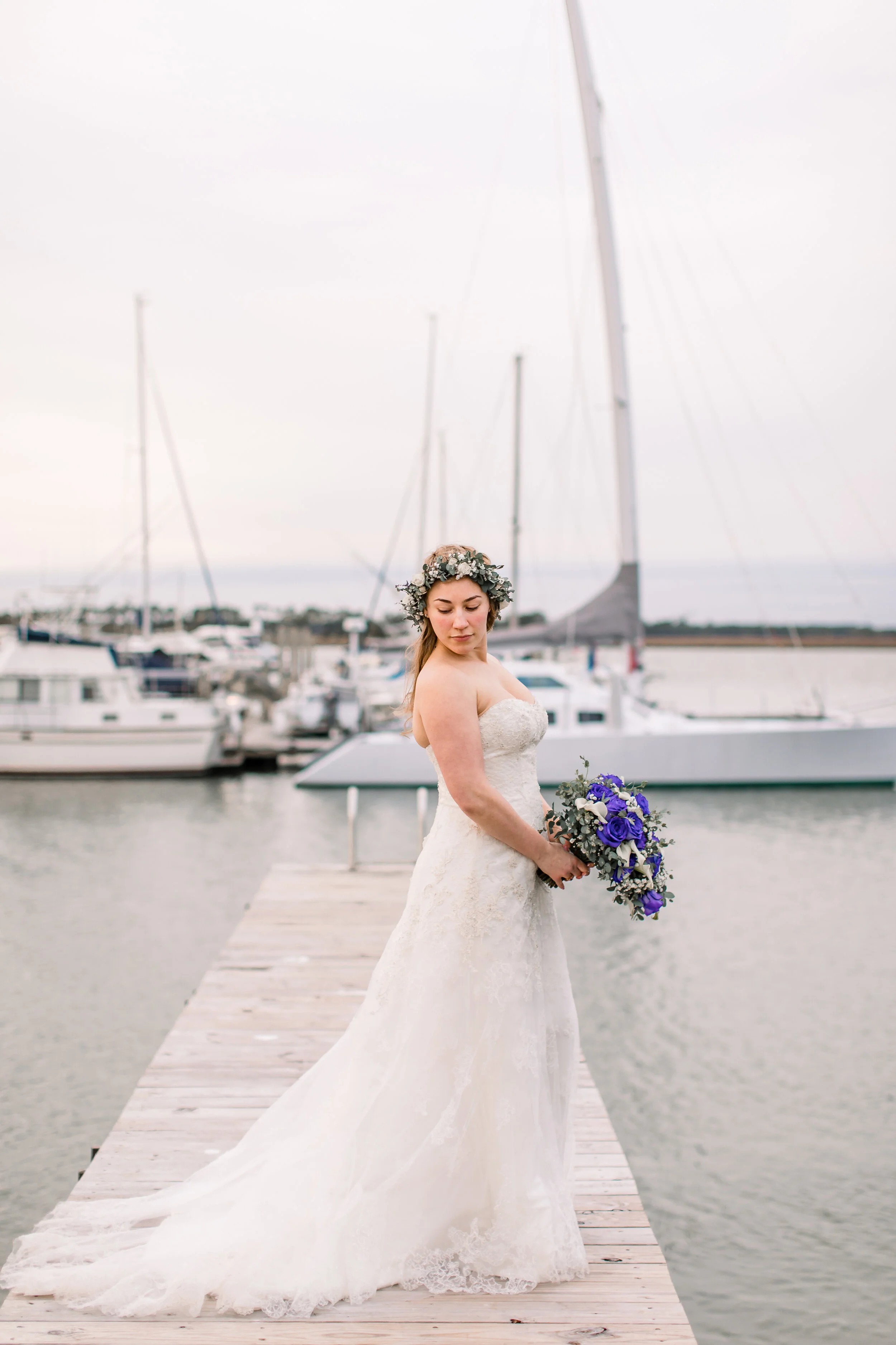 Jess and Mauri's Intimate January Wedding at Regatta Inn on Folly Beach