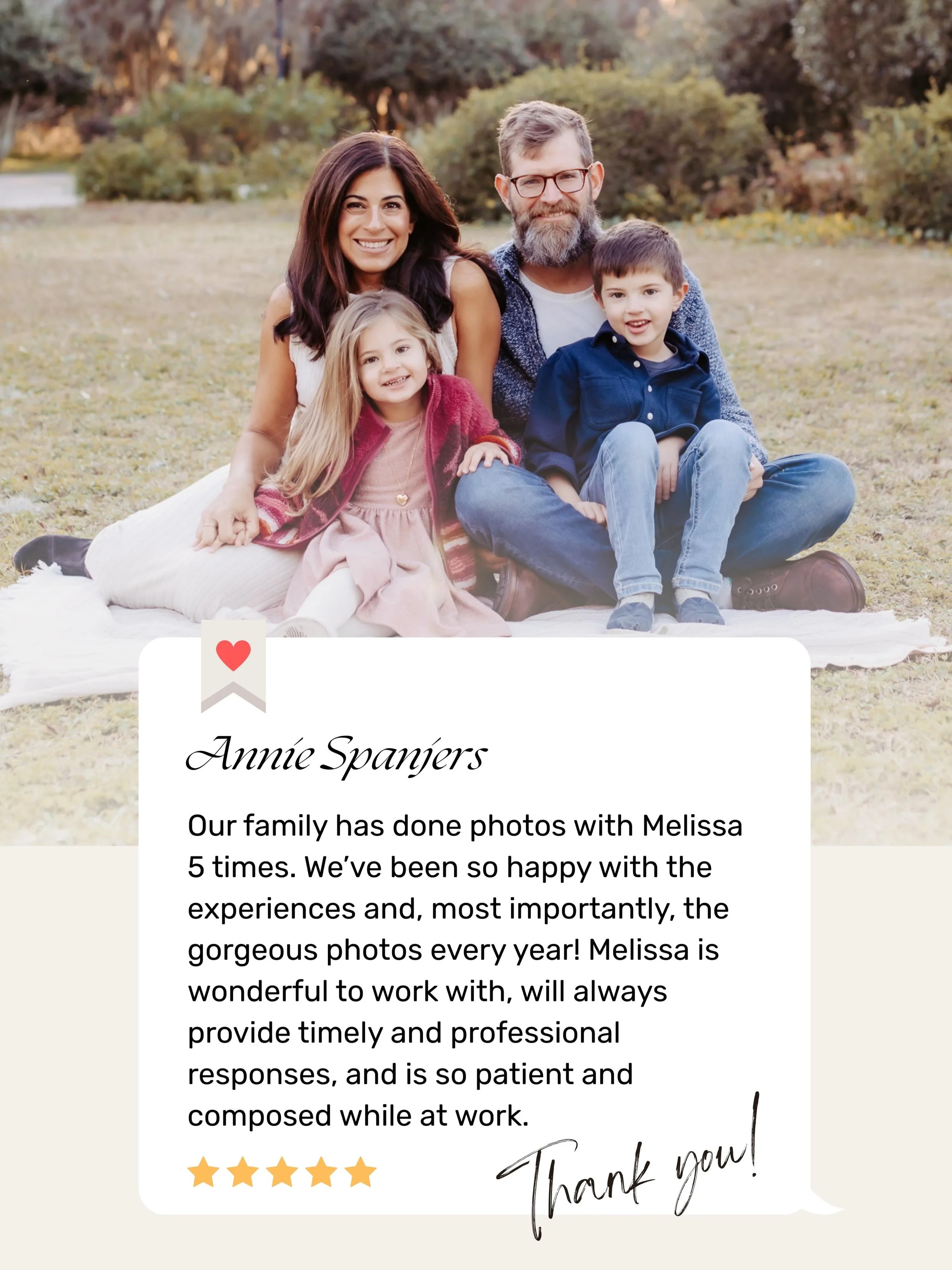 Reviews from my repeat customers are the best! ☀️💕

#isleofpalms #isleofpalmsphotographer #familyphotographer #kiawahfamilyphotographer #isleofpalmsfamilyphotographer