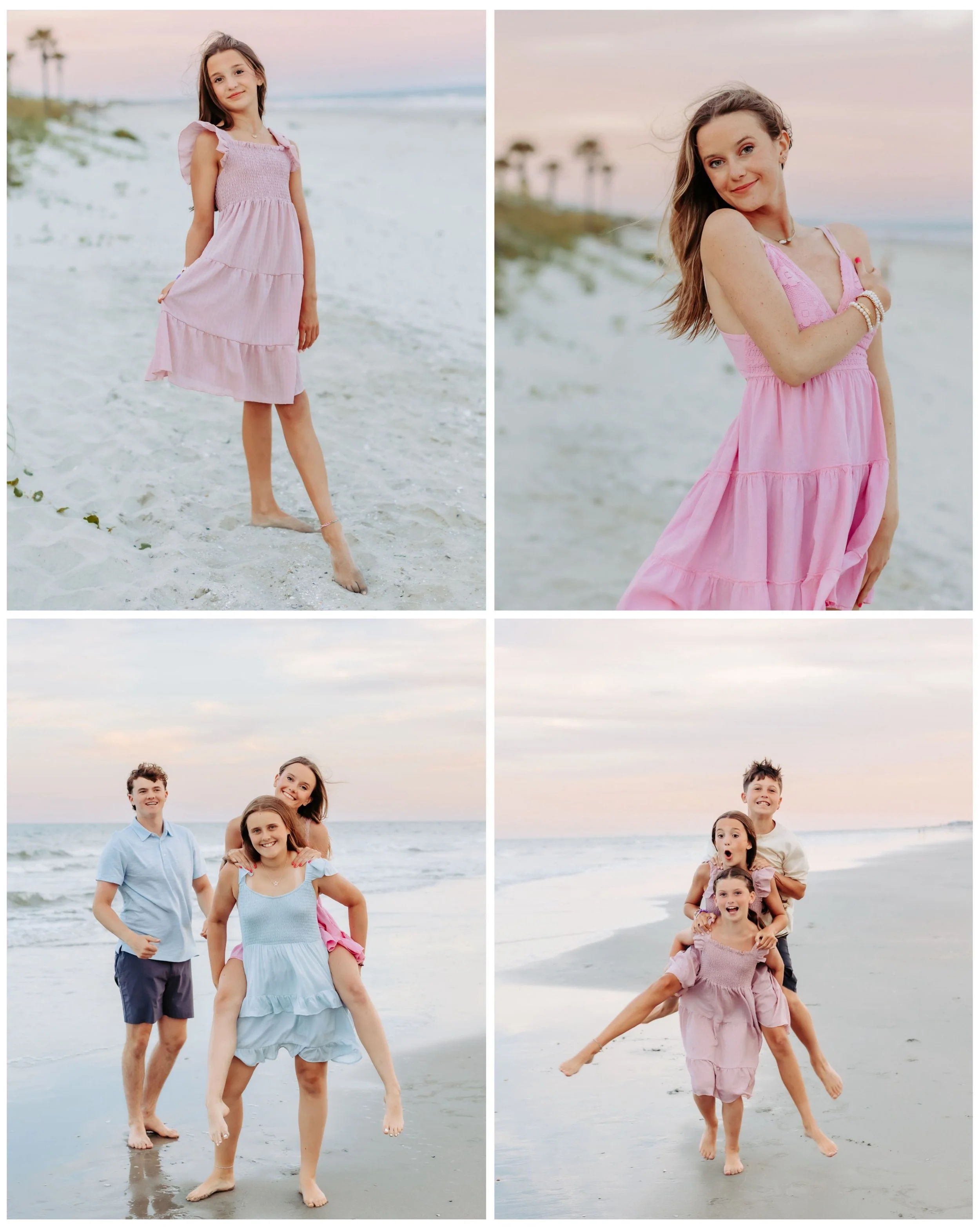 Cotton candy skies and playful cousins 🍬 ☁️ 🌅 🤸🏼&zwj;♀️ 

#isleofpalmsphotographer #isleofpalmsfamilyphotographer #isleofpalmsfamilyphotography