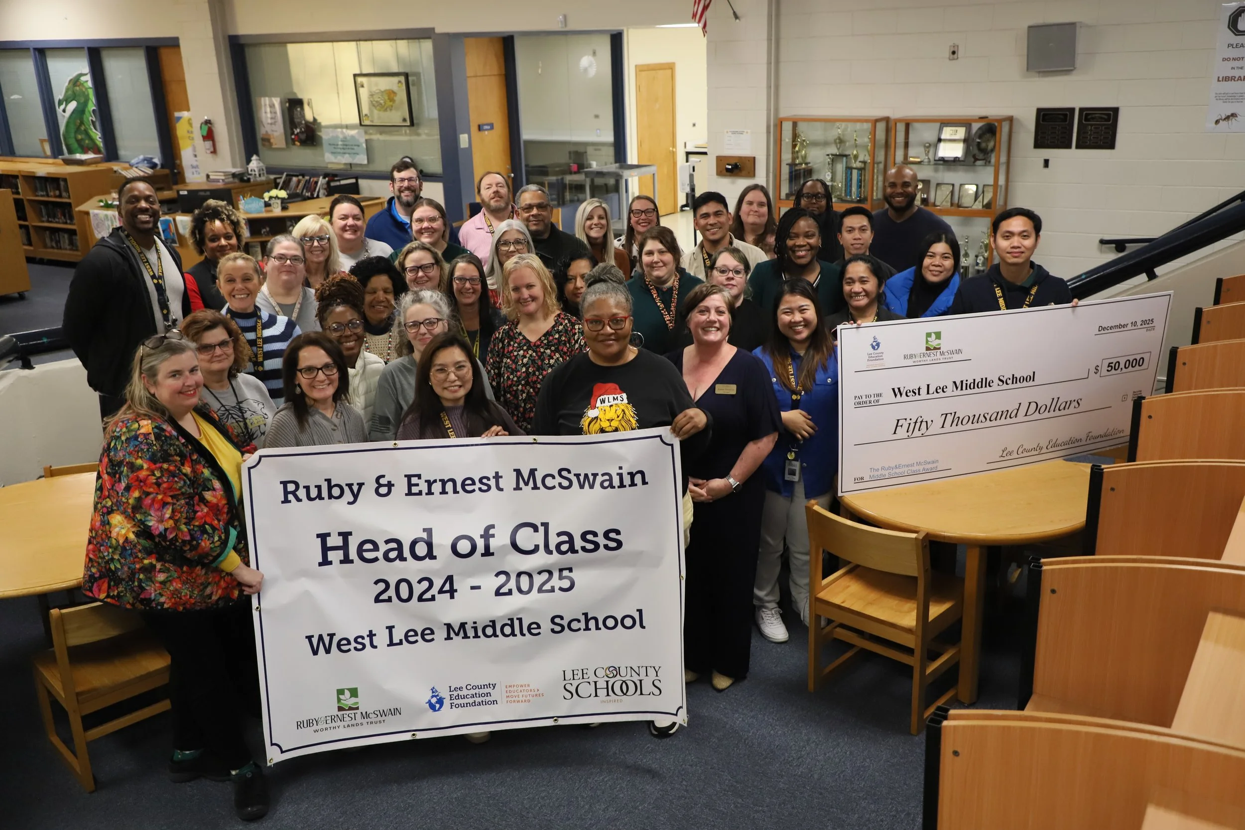 Head of Class prize a ‘much needed win’ for West Lee Middle School
