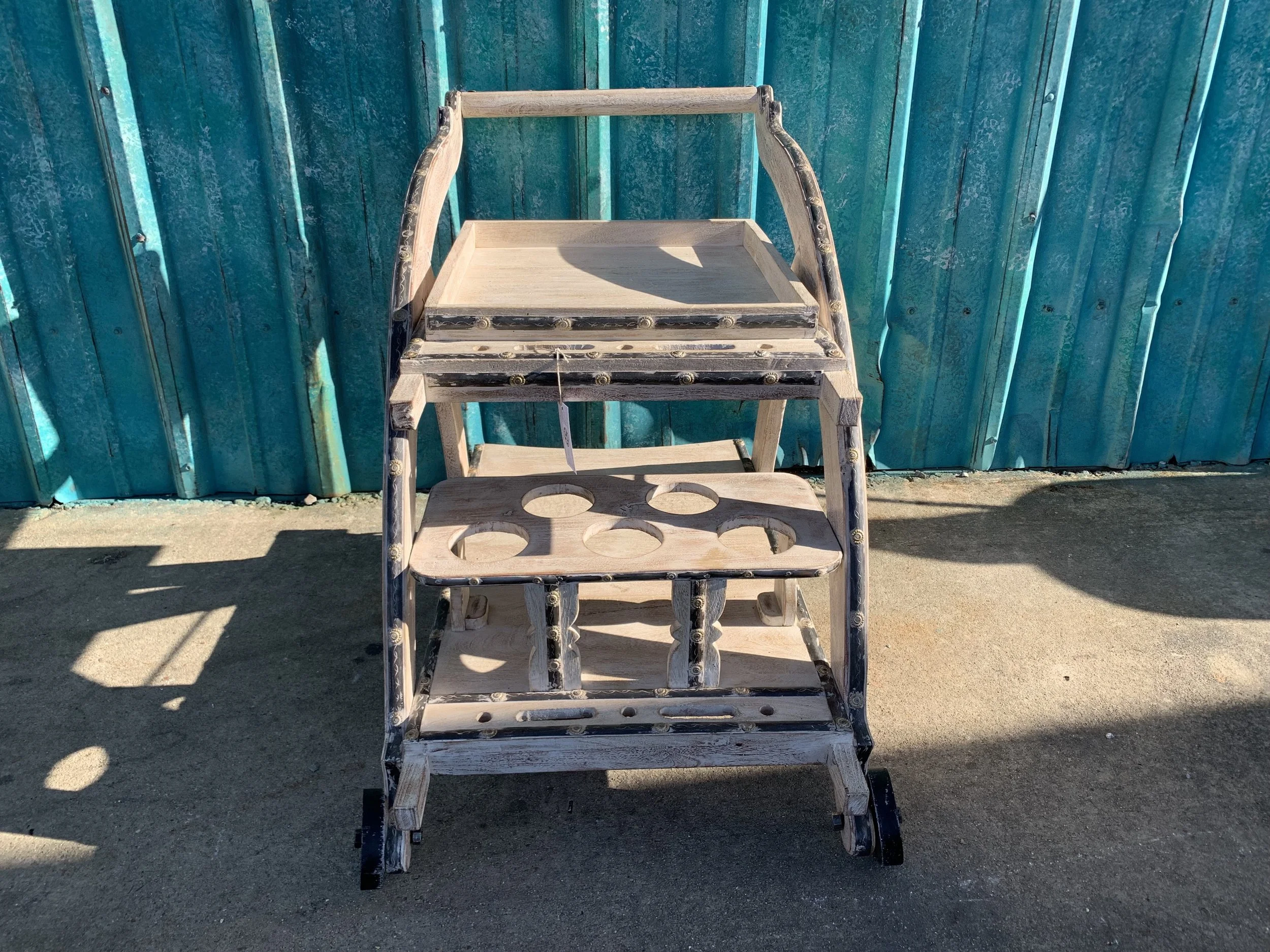 Rolling Bar Cart 46” x 26” x 34”
