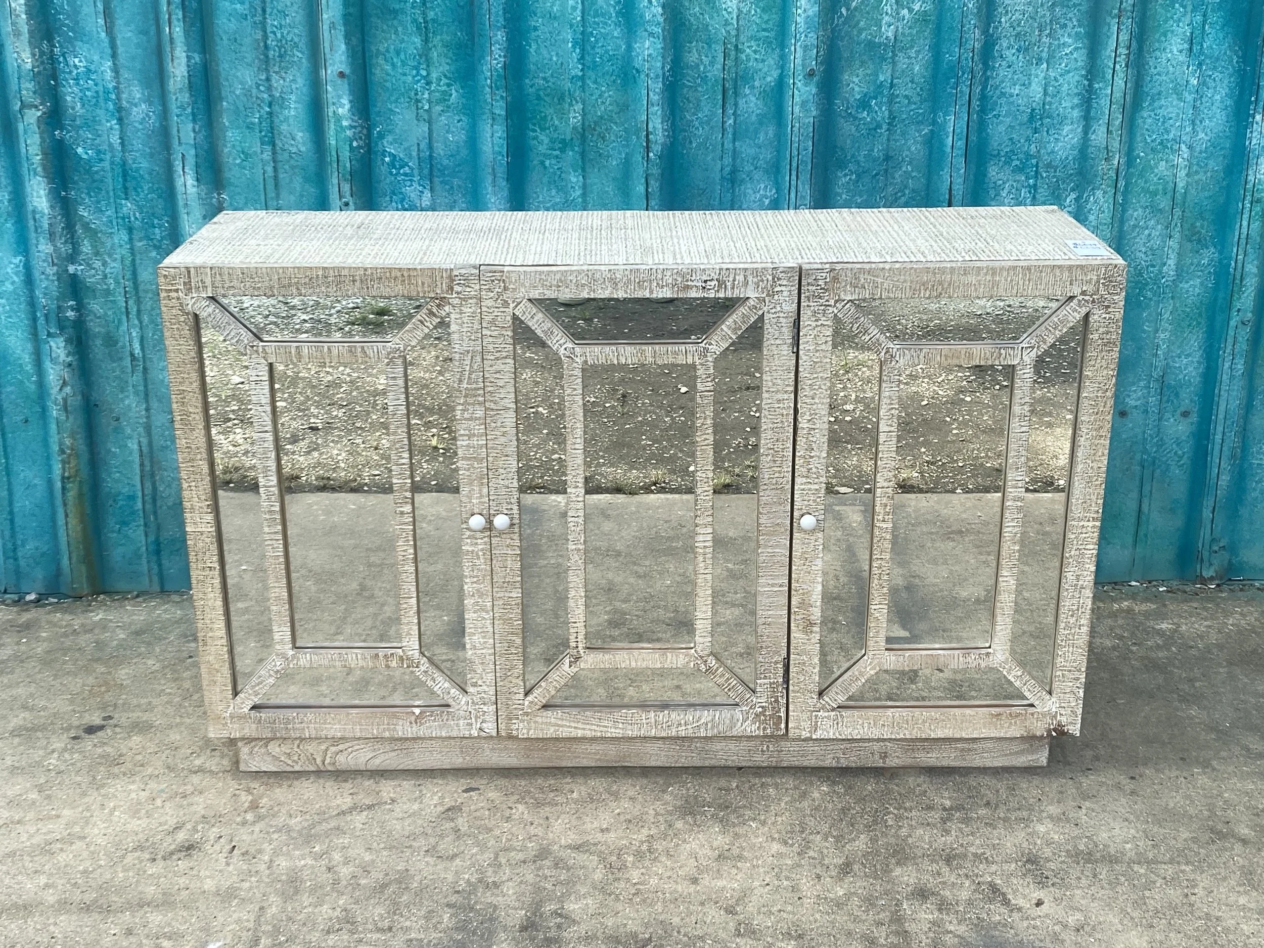Modern Buffet w/ Mirrors - 58” x 17” x 36”