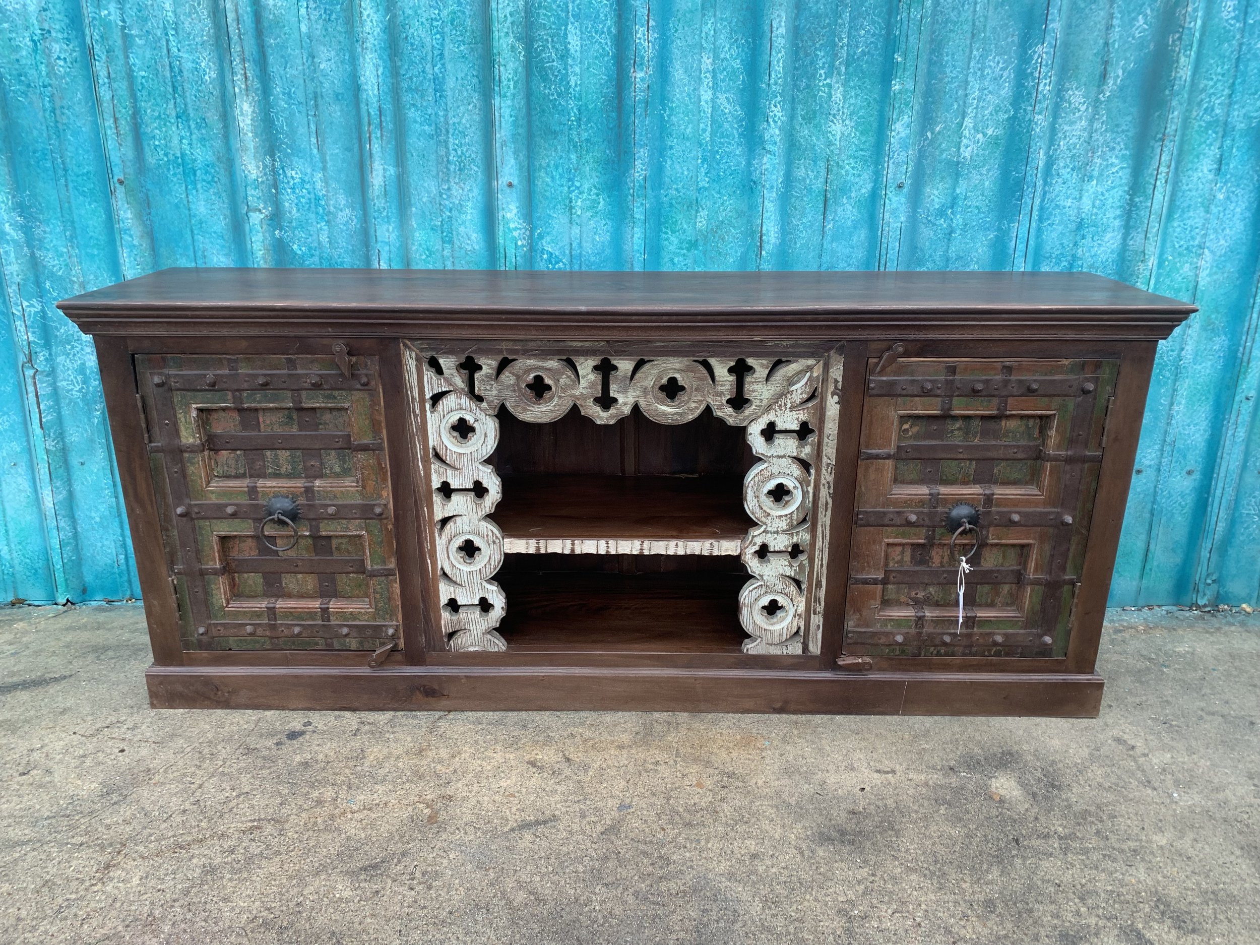 Old-Door Buffet w/ Shelves *PRE-ORDER 84" x 19" x 36"