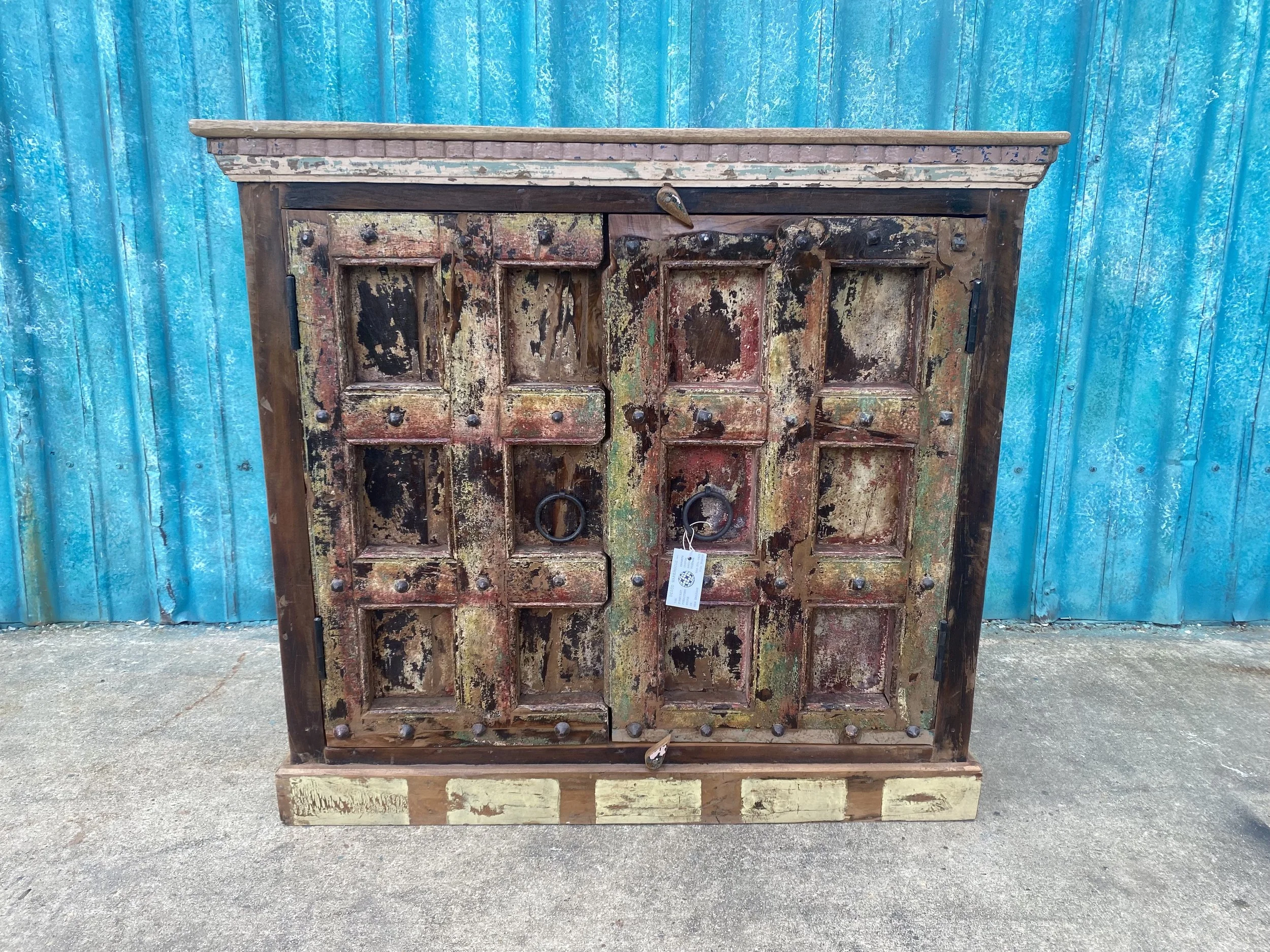 Brown Distressed Cabinet - 46” x 20” x 43”