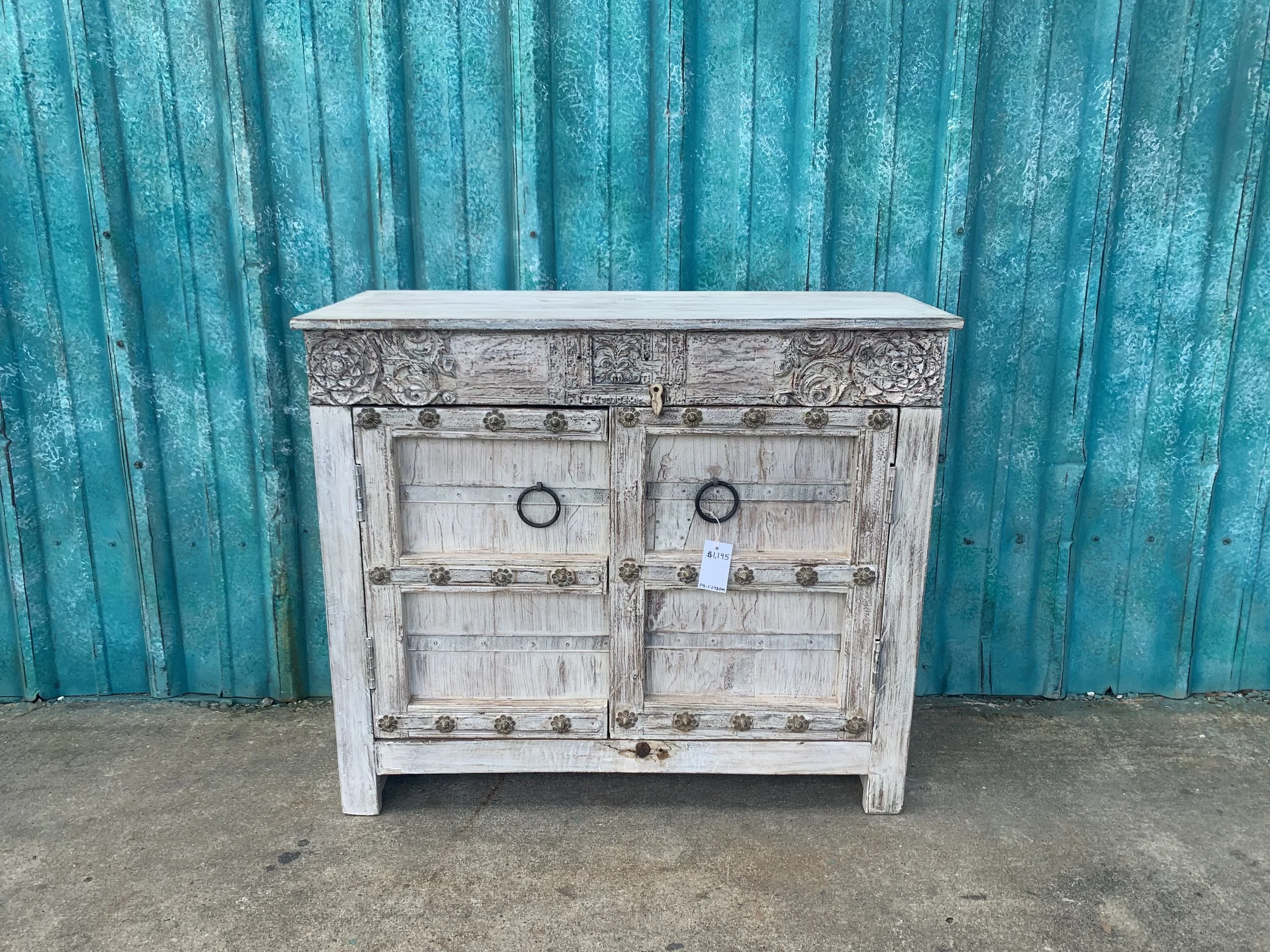Rustic Indian Cabinet - 45” x 18” x 38”