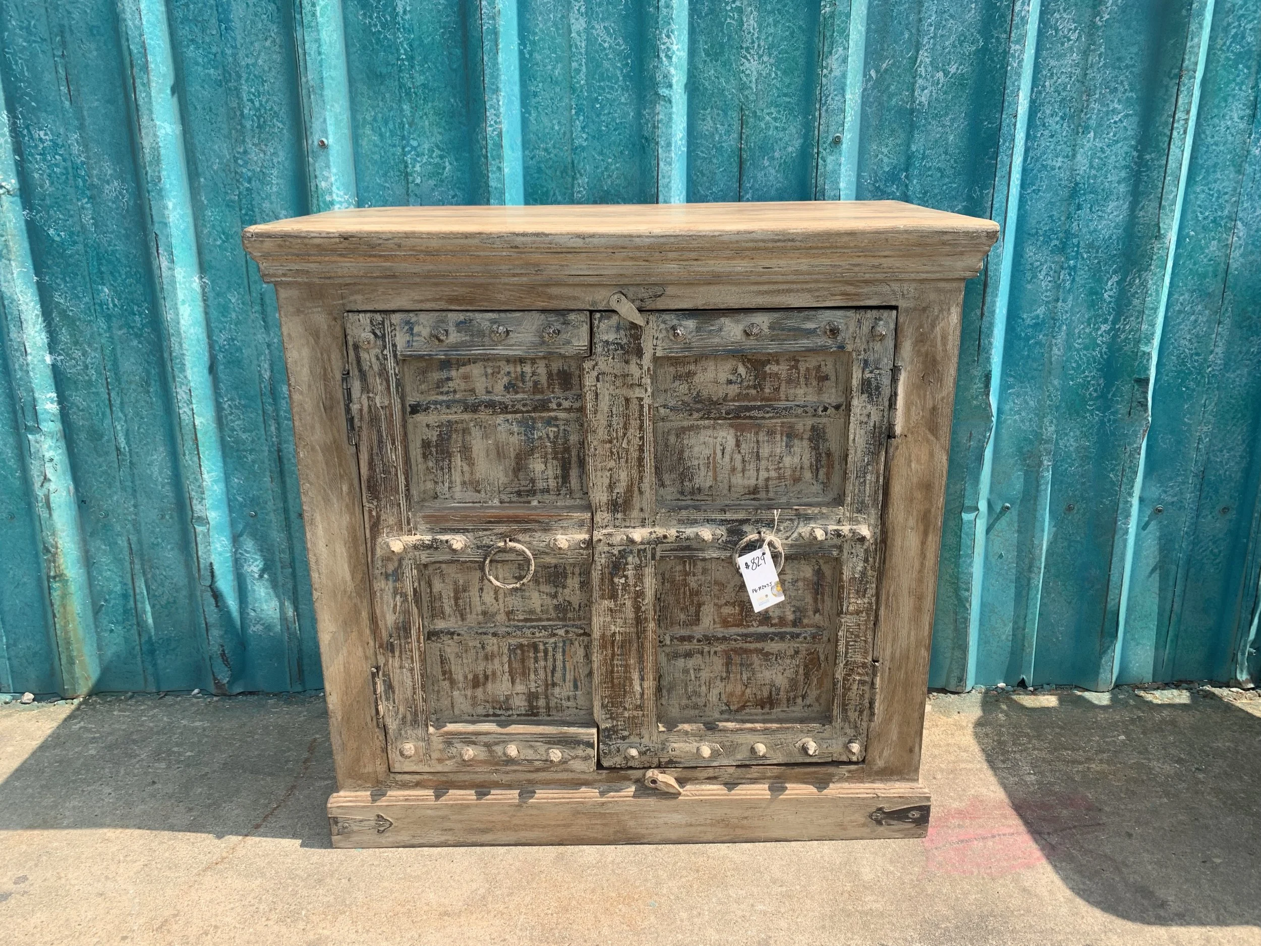 Rustic Old Door Cabinet - 47” x 21” x 39”
