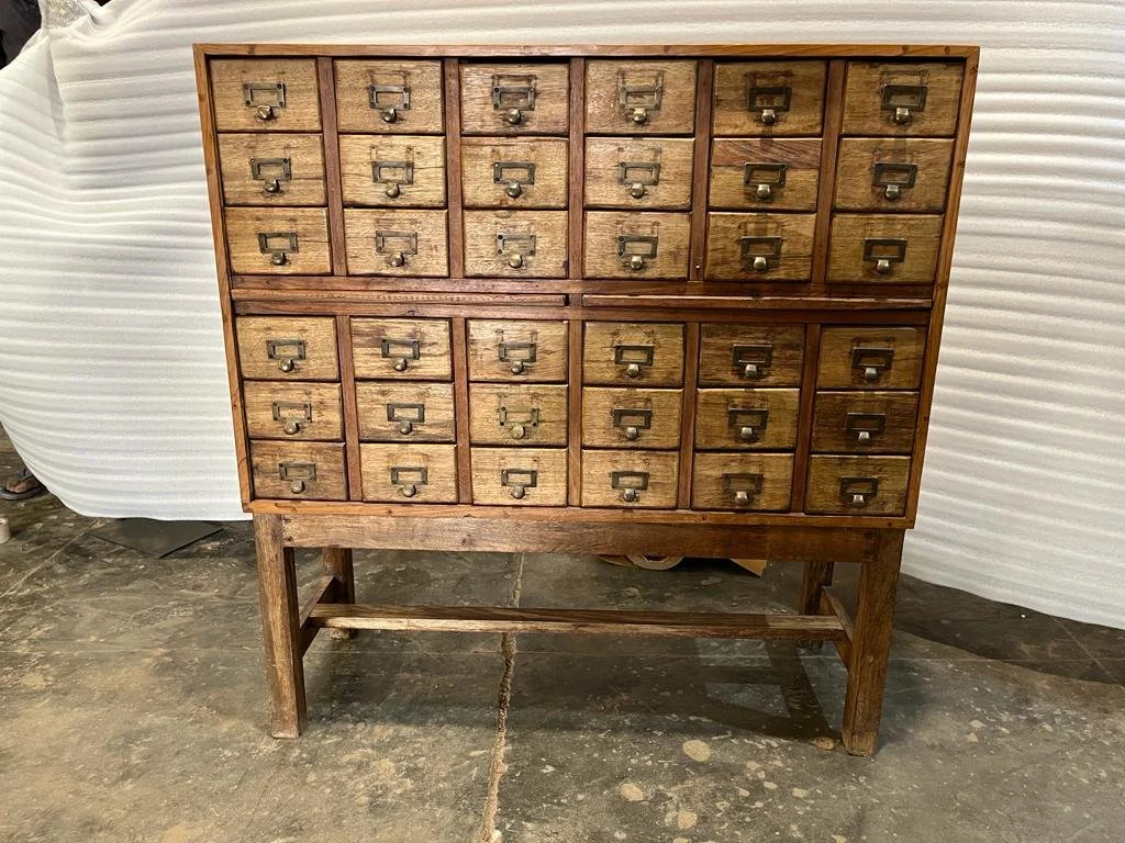 buy new li rare card catalog cabinet Mid Century Modern Vintage 30 Drawer Library Card Catalog – Boston Mid  Century Modern main image 1