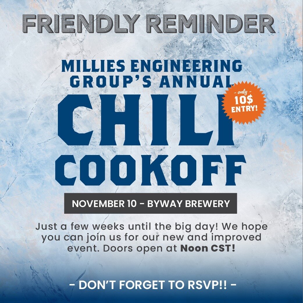 A friendly reminder to RSVP for our fast-approaching Chili Cookoff. If you haven't received an email from our marketing team, that means you're not on our mailing list! Be sure to DM our account on this platform so you don't miss any updates for this