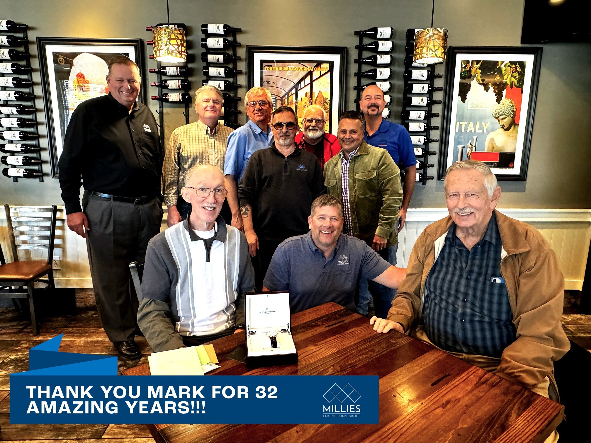 Millies Engineering Group had a busy and productive past two weeks - from a retirement celebration to trade shows and awards, we have lots to share!

This week, we celebrated Mark Girolimon's retirement and 32 years of devoted service to our firm. Ou