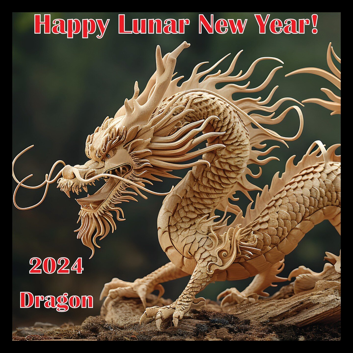 Happy Lunar New Year for 2024! Today, the Year of the Rabbit transforms into the Year of the Dragon. The only animal of the 12 in the zodiac that is imaginary, the dragon makes up for this by being bold, confident, focused and driven. Things will hap