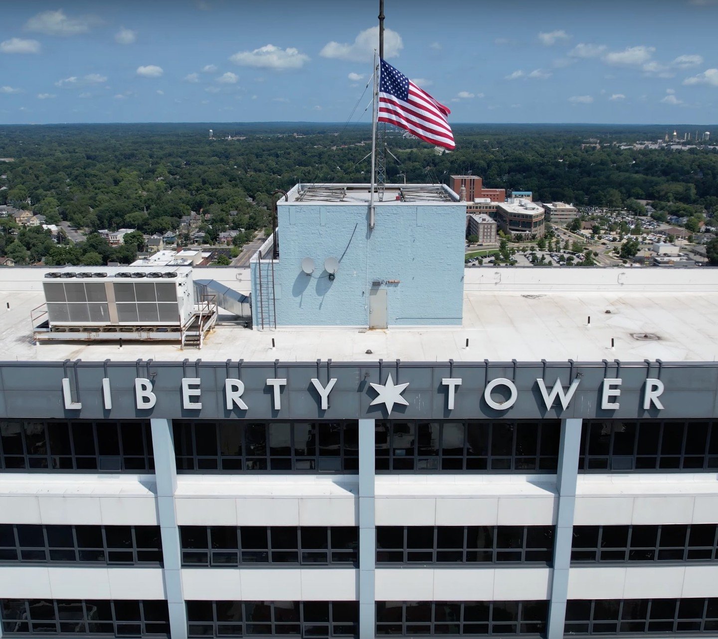 If you've been to South Bend, you've probably seen Liberty Tower - a highrise in the heart of downtown. We're excited to share some incredible 4K drone footage after completing some recent work there! It's always a joy to work on iconic built environ