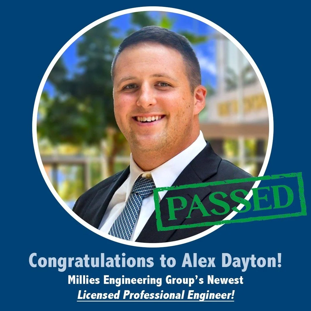At Millies Engineering Group, it's pivotal to both support and celebrate the education and development of our talented staff. We are thrilled to announce that Alex Dayton recently passed his Professional Engineering exam - a famously difficult and im