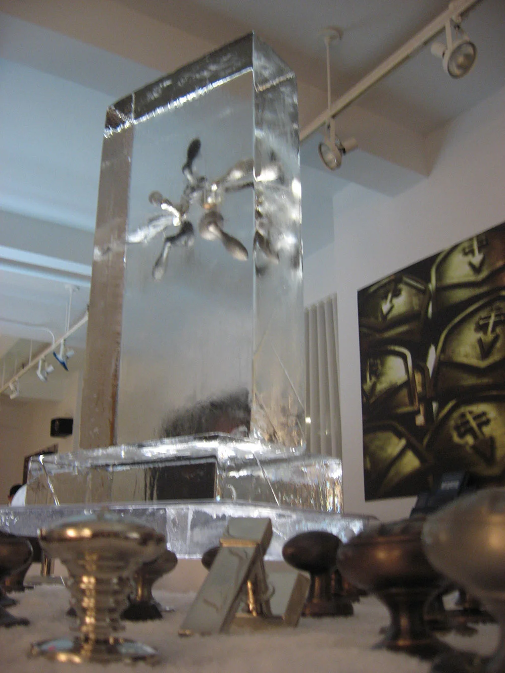 Block Tableau with Items Frozen Inside