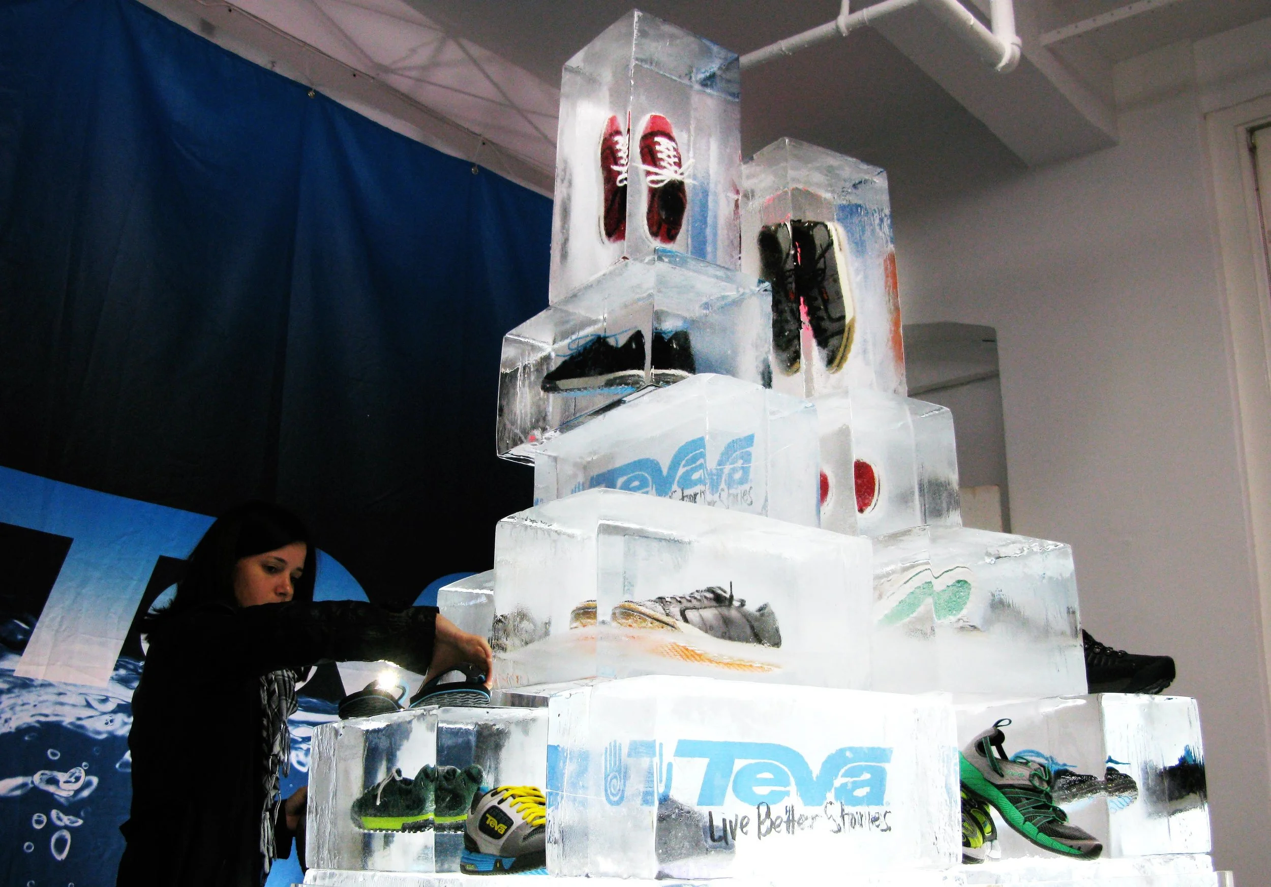 Block Stack with Shoes Frozen Inside (Teva)
