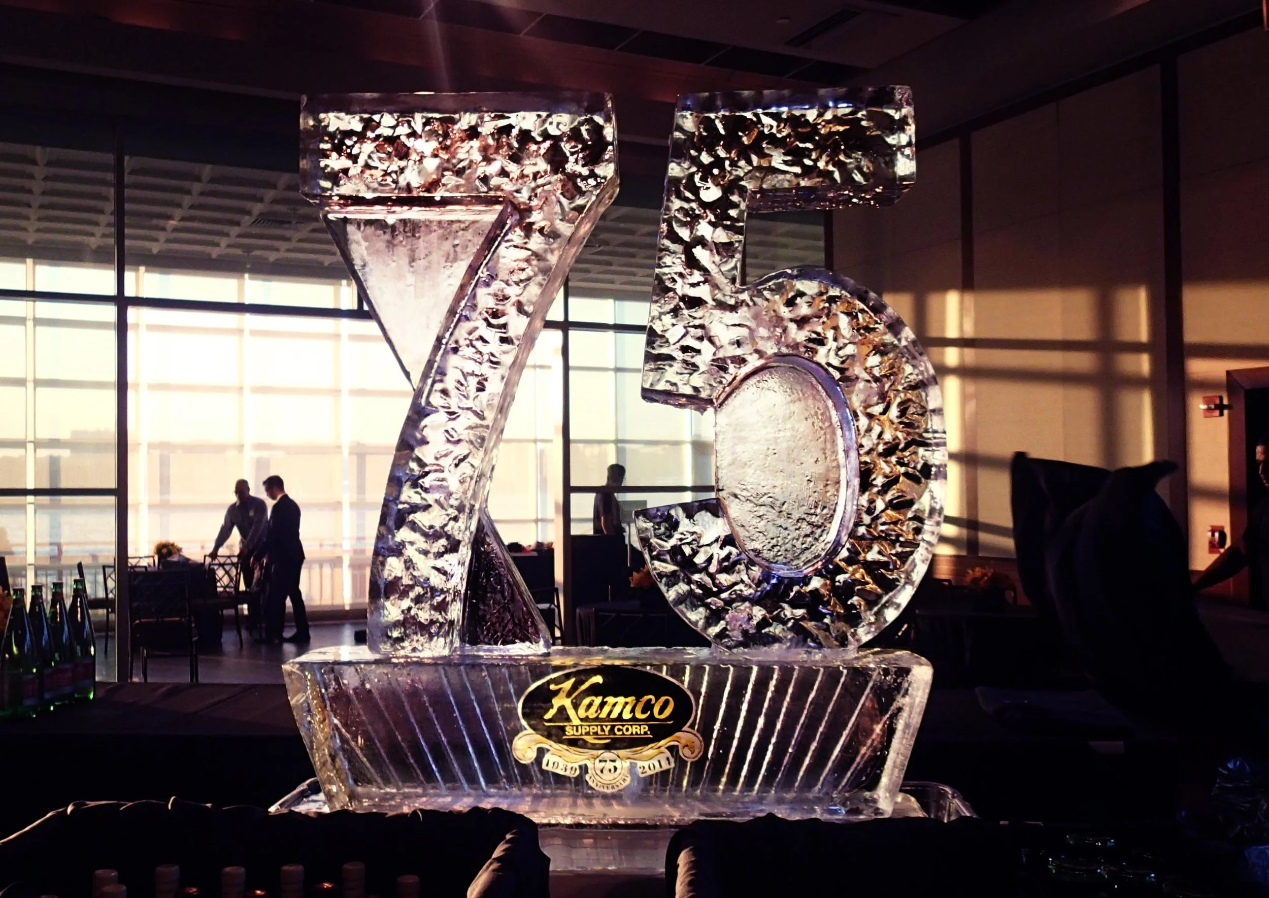 Number 75 Sculpture with Logo Riser (Kamco)