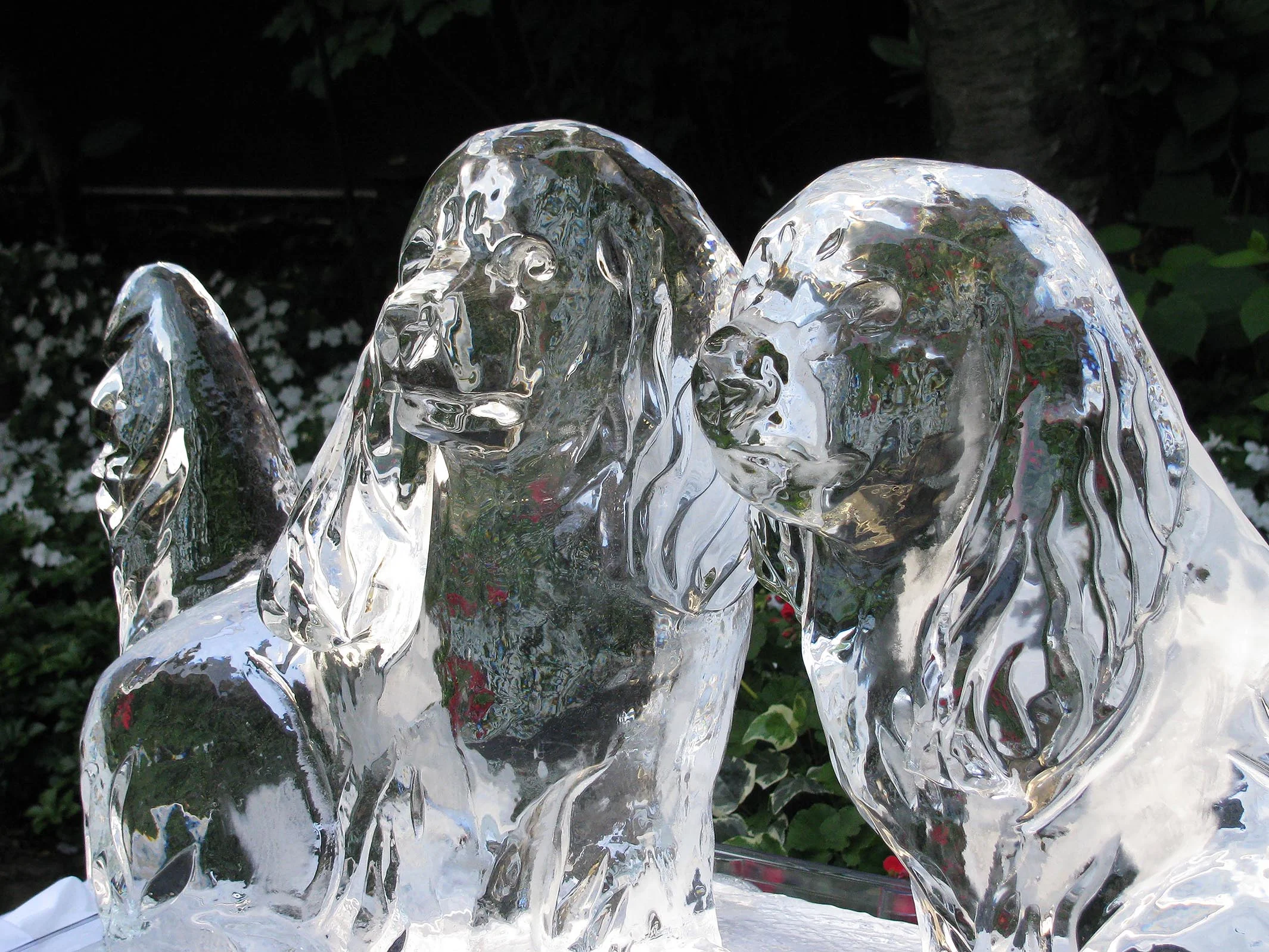Pair of Cocker Spaniels Ice Sculpture