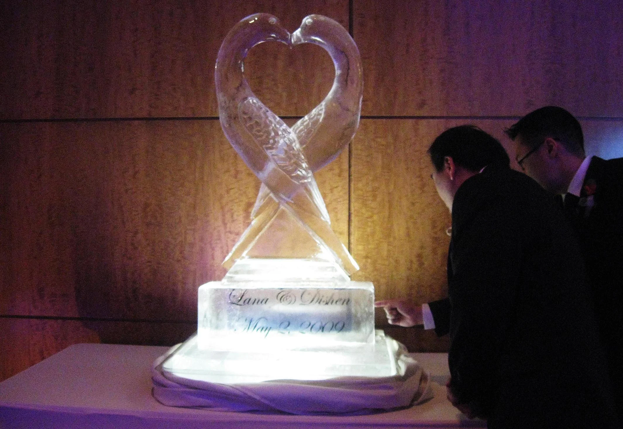 Birds Forming Heart Sculpture